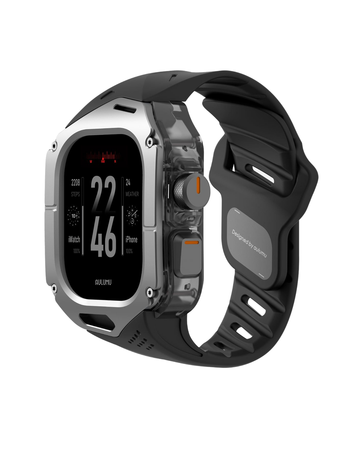 A01 Case with Band for Apple Watch Ultra 1/2/3 | Titanium Cover | FKM Band