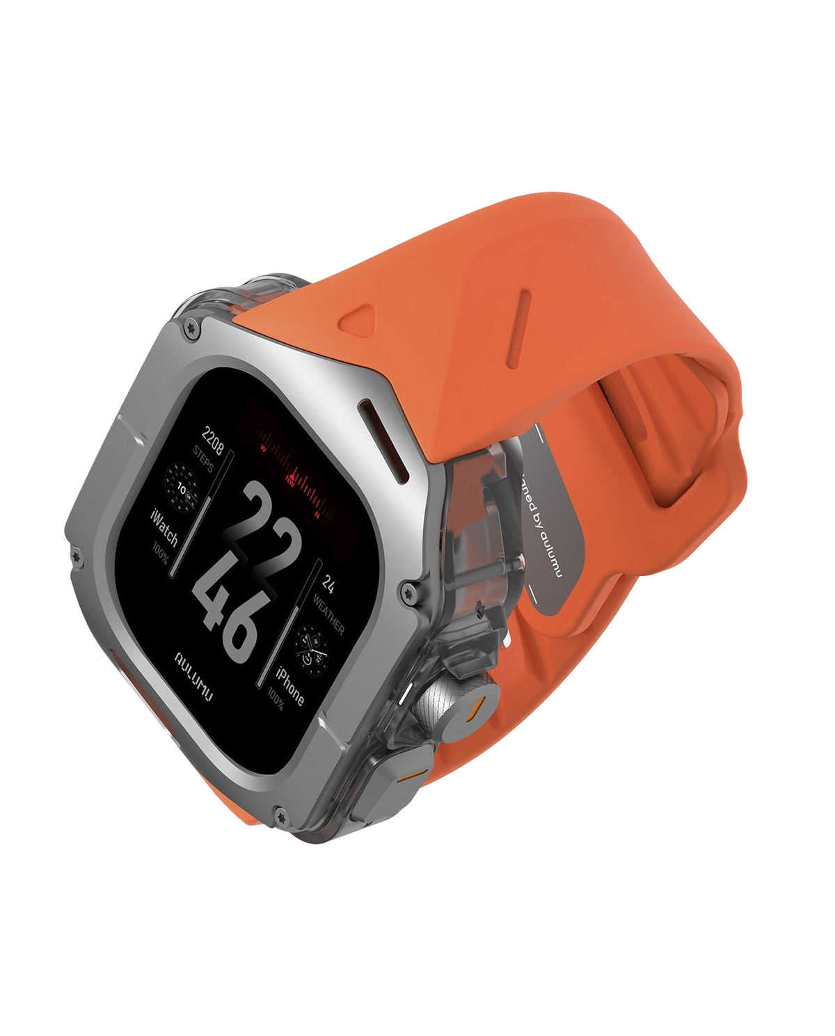 A01 Case with Band for Apple Watch Ultra 1/2/3 | Titanium Cover | FKM Band
