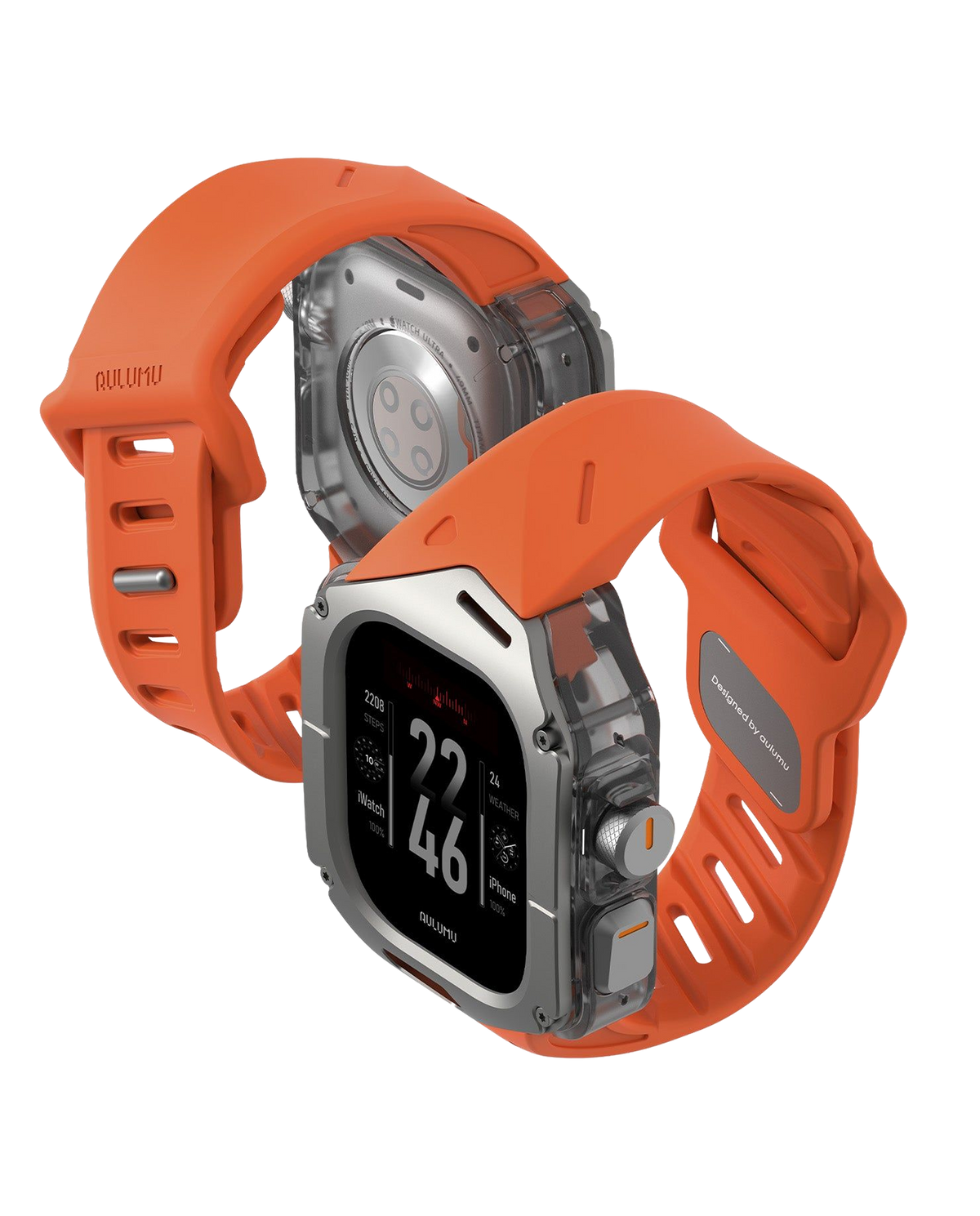 A01 Case with Band for Apple Watch Ultra 1/2/3 | Titanium Cover | FKM Band