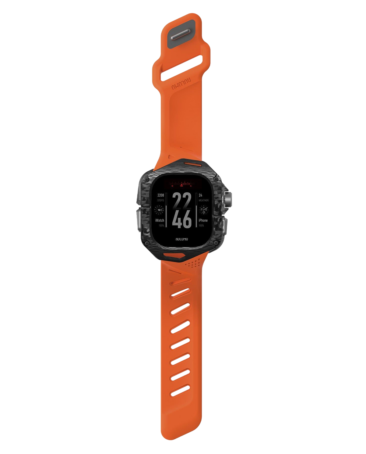 A01 Case with Band for Apple Watch Ultra 1/2/3 | Carbon Fiber Cover | FKM Band