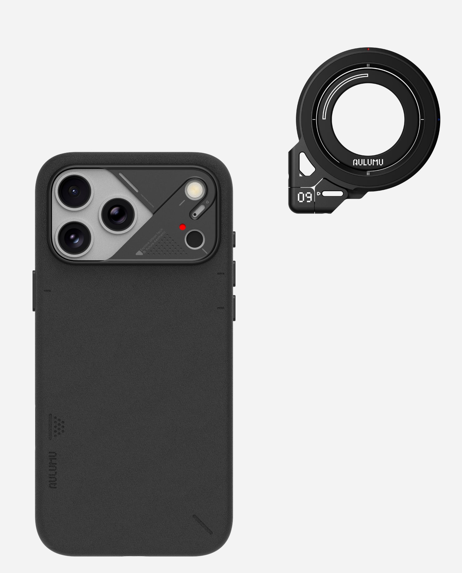 A17 iPhone 17 Series Vegan Leather Case & G09 Infinite 360° Magnetic Stand