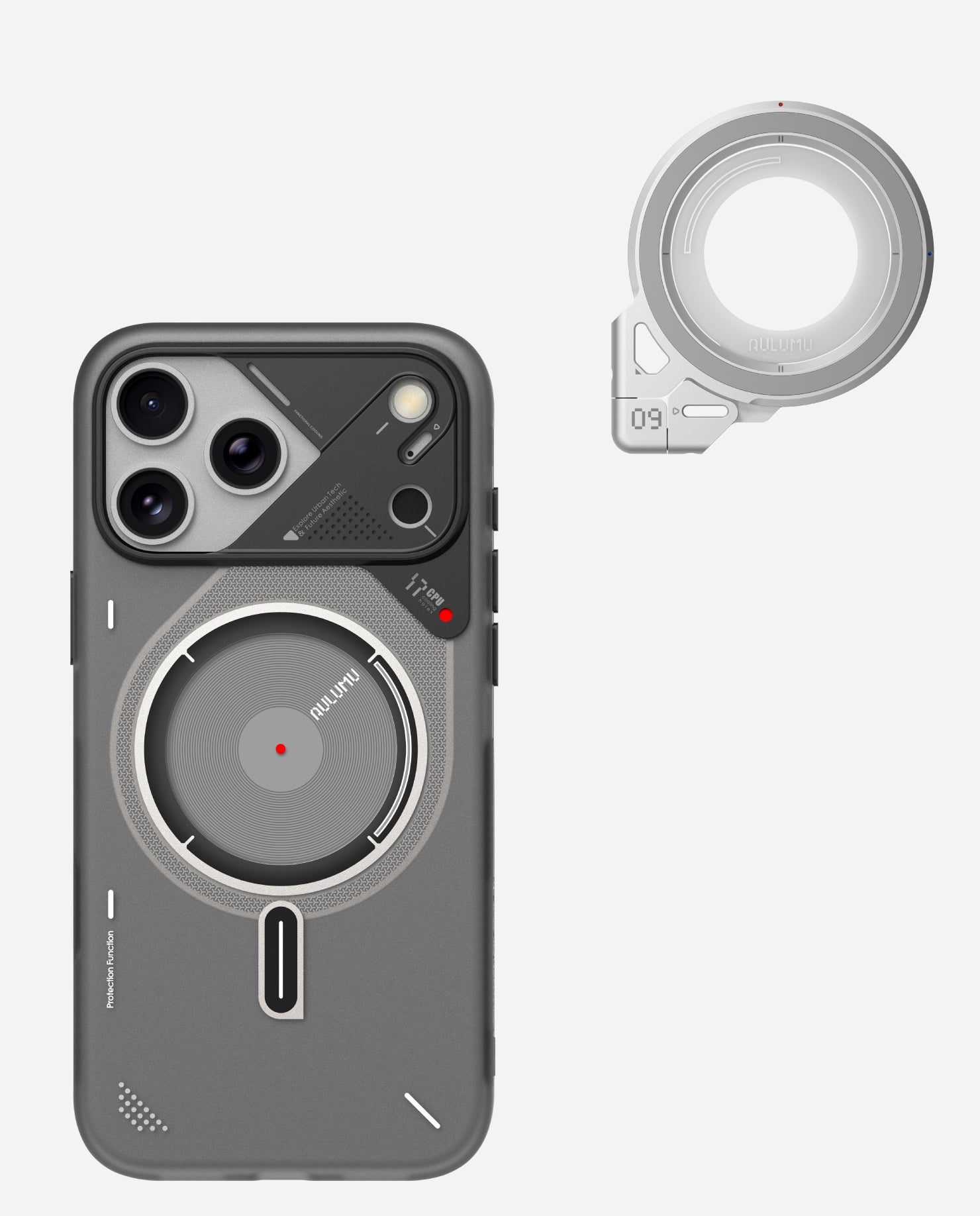 A17 iPhone 17 Series Frosted Case & G09 Infinite 360° Magnetic Stand