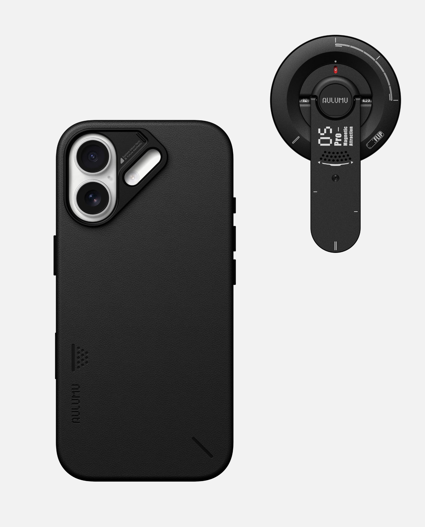 iPhone 17 Pro/Pro Max Vegan Leather Case & G05 Pro Multi-Function Mag Kickstand