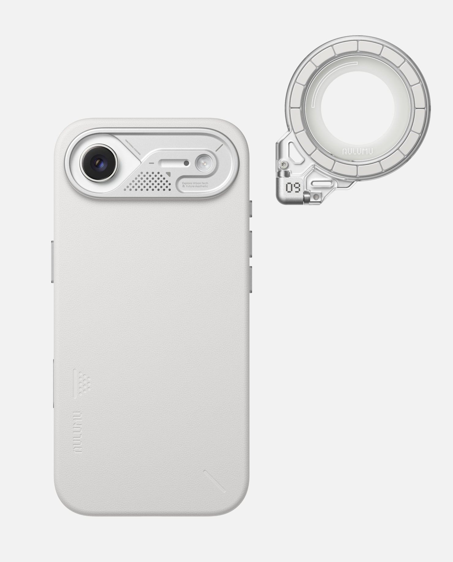 A17 iPhone 17 Series Vegan Leather Case & G09 Ghost Infinite 360° Magnetic Stand