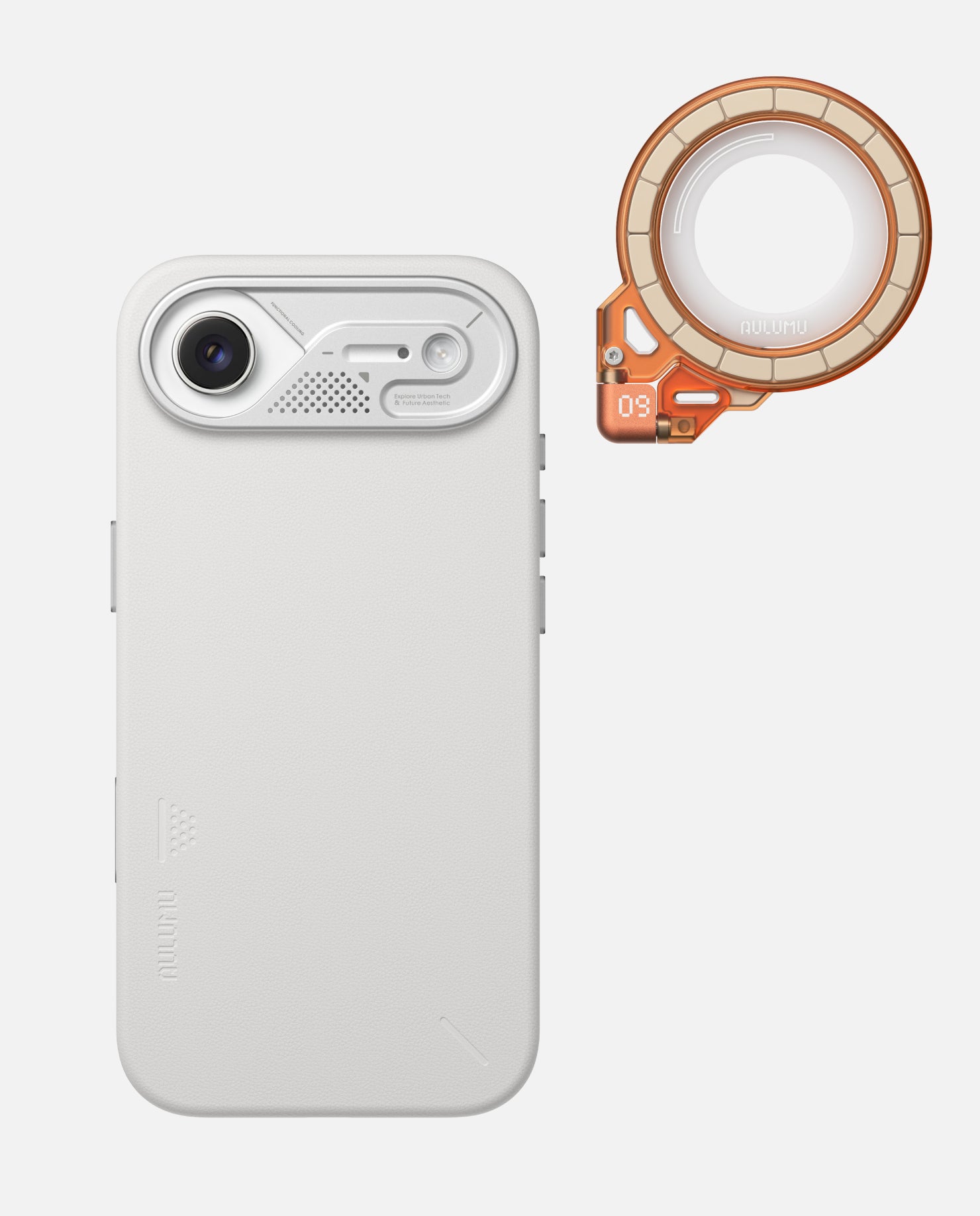 A17 iPhone 17 Series Vegan Leather Case & G09 Ghost Infinite 360° Magnetic Stand