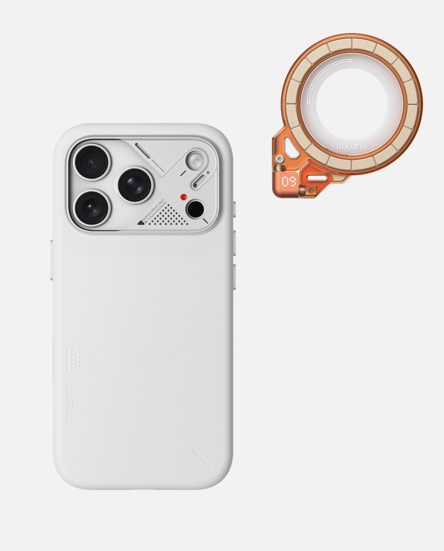 A17 iPhone 17 Series Vegan Leather Case & G09 Ghost Infinite 360° Magnetic Stand