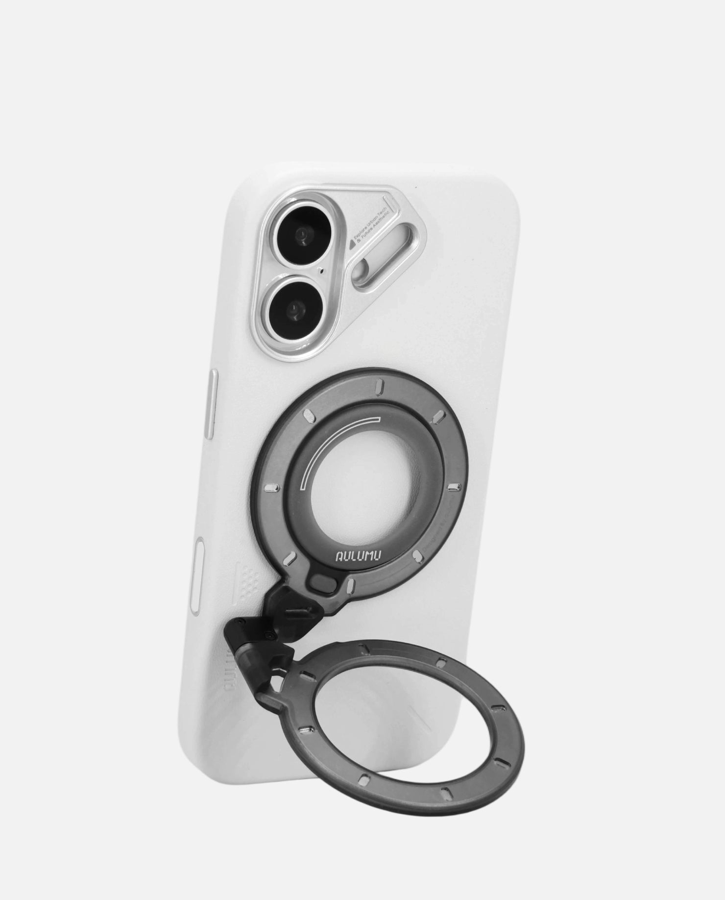 A17 iPhone 17 Series Vegan Leather Case & G09 Ghost Infinite 360° Magnetic Stand