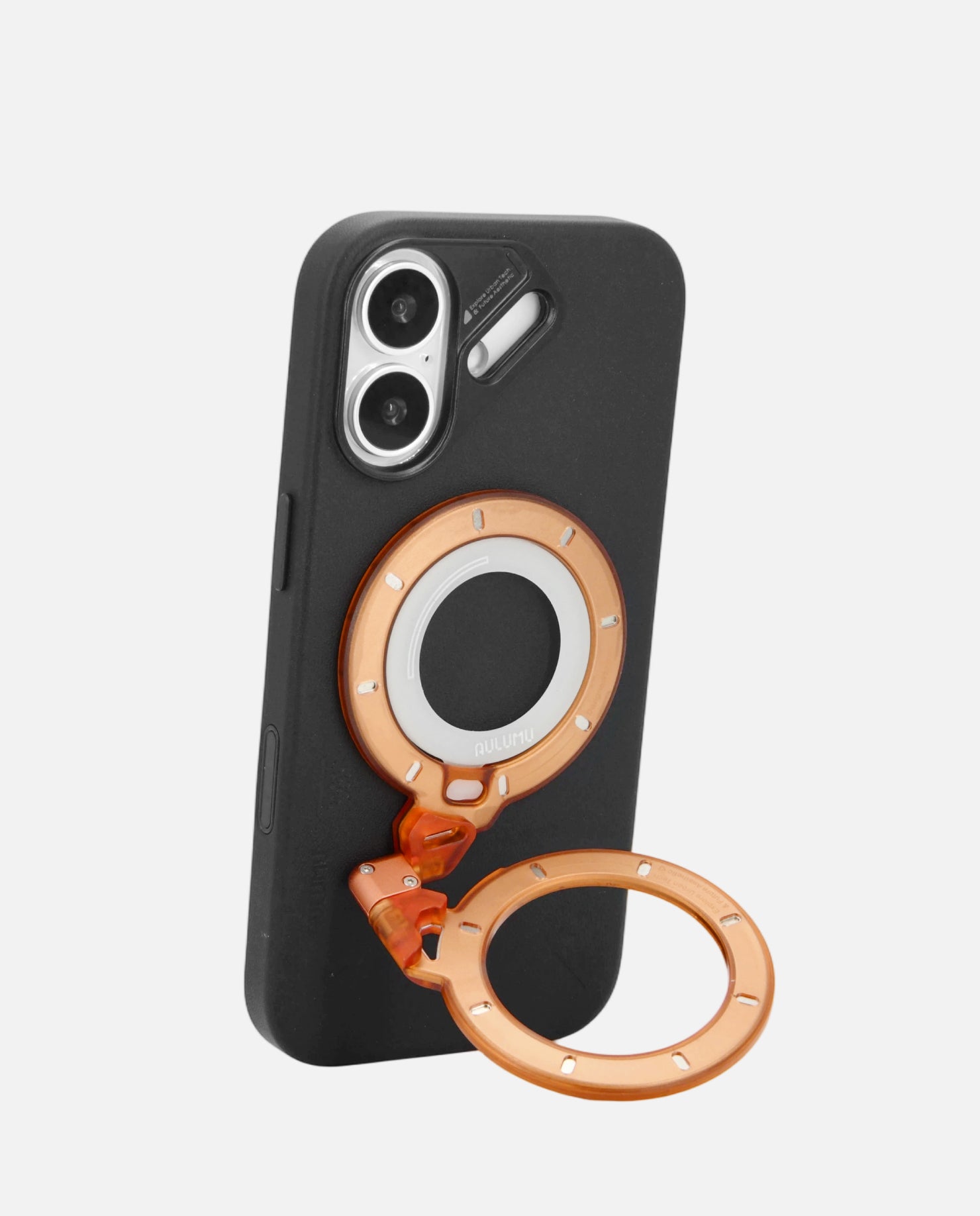 A17 iPhone 17 Series Vegan Leather Case & G09 Ghost Infinite 360° Magnetic Stand