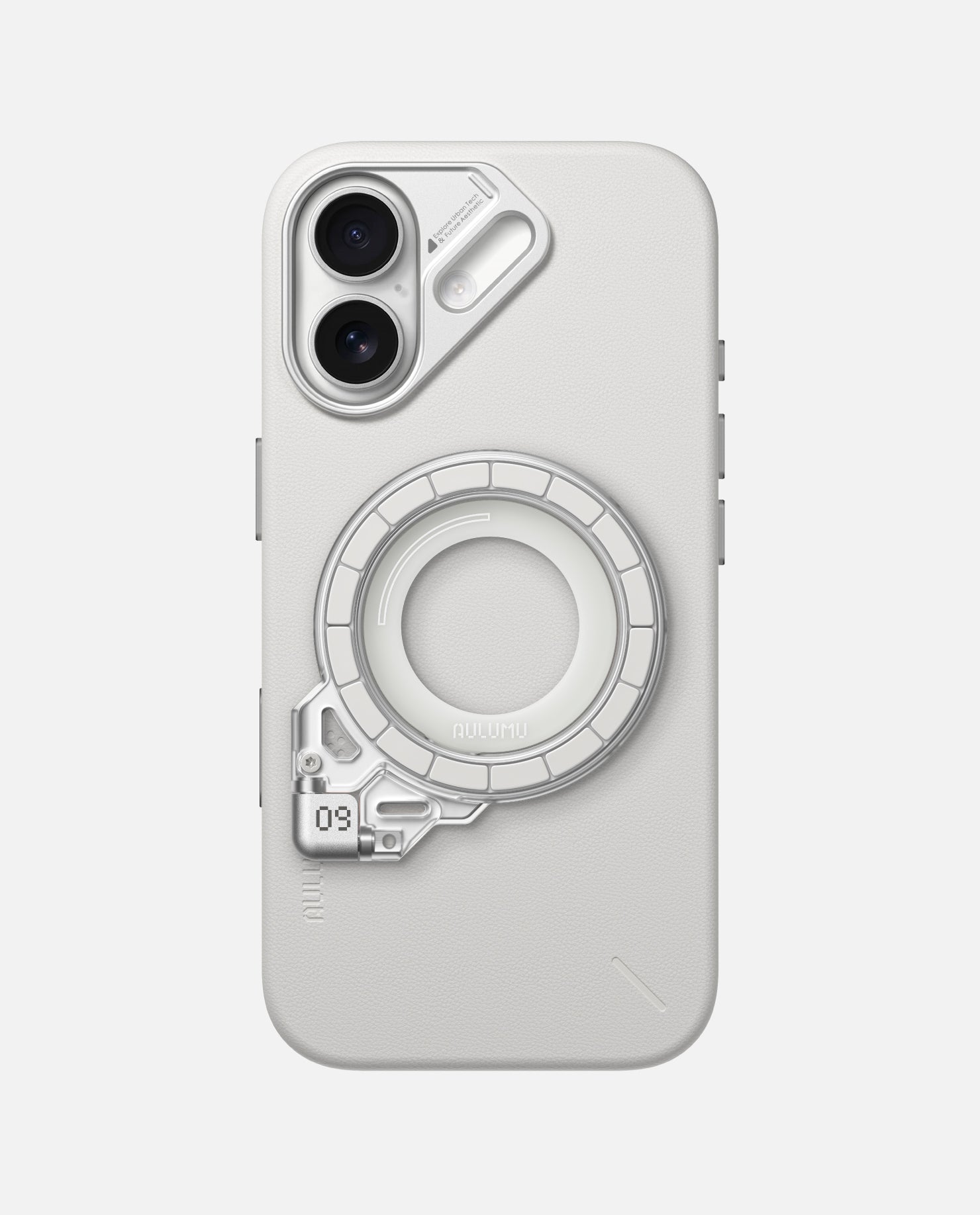 A17 iPhone 17 Series Vegan Leather Case & G09 Ghost Infinite 360° Magnetic Stand