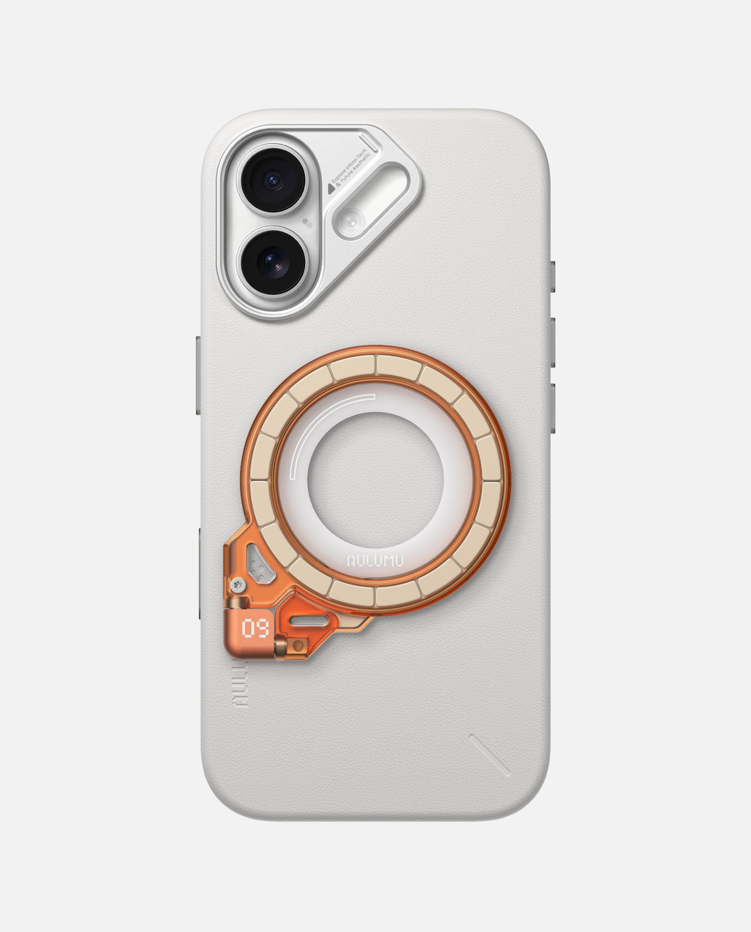 A17 iPhone 17 Series Vegan Leather Case & G09 Ghost Infinite 360° Magnetic Stand