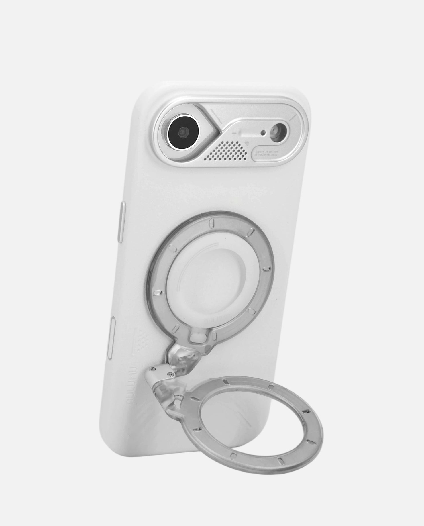 A17 iPhone 17 Series Vegan Leather Case & G09 Ghost Infinite 360° Magnetic Stand