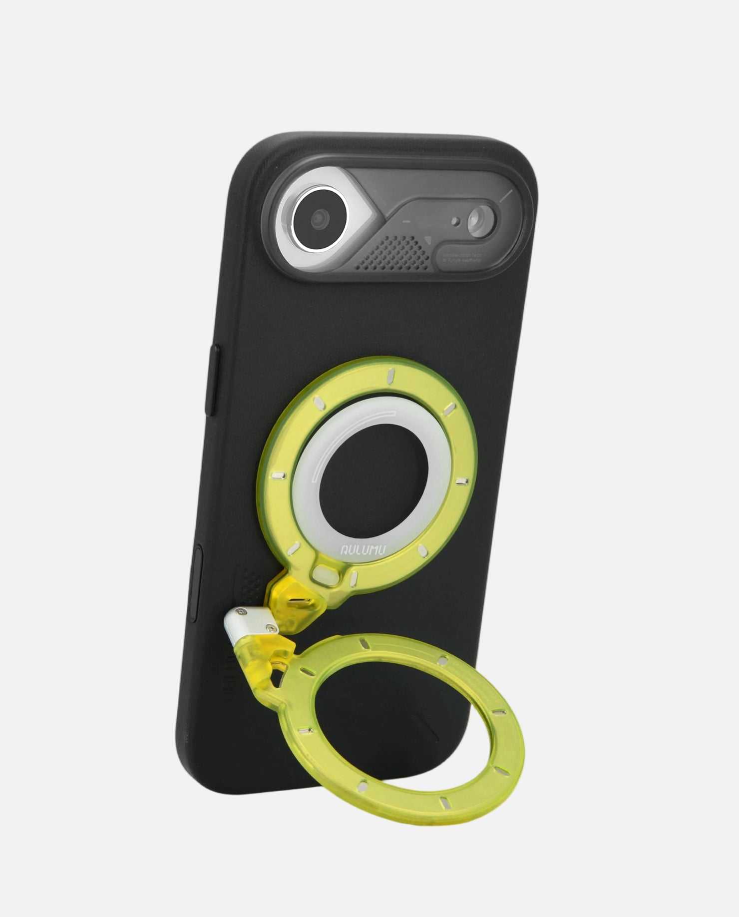 A17 iPhone 17 Series Vegan Leather Case & G09 Ghost Infinite 360° Magnetic Stand