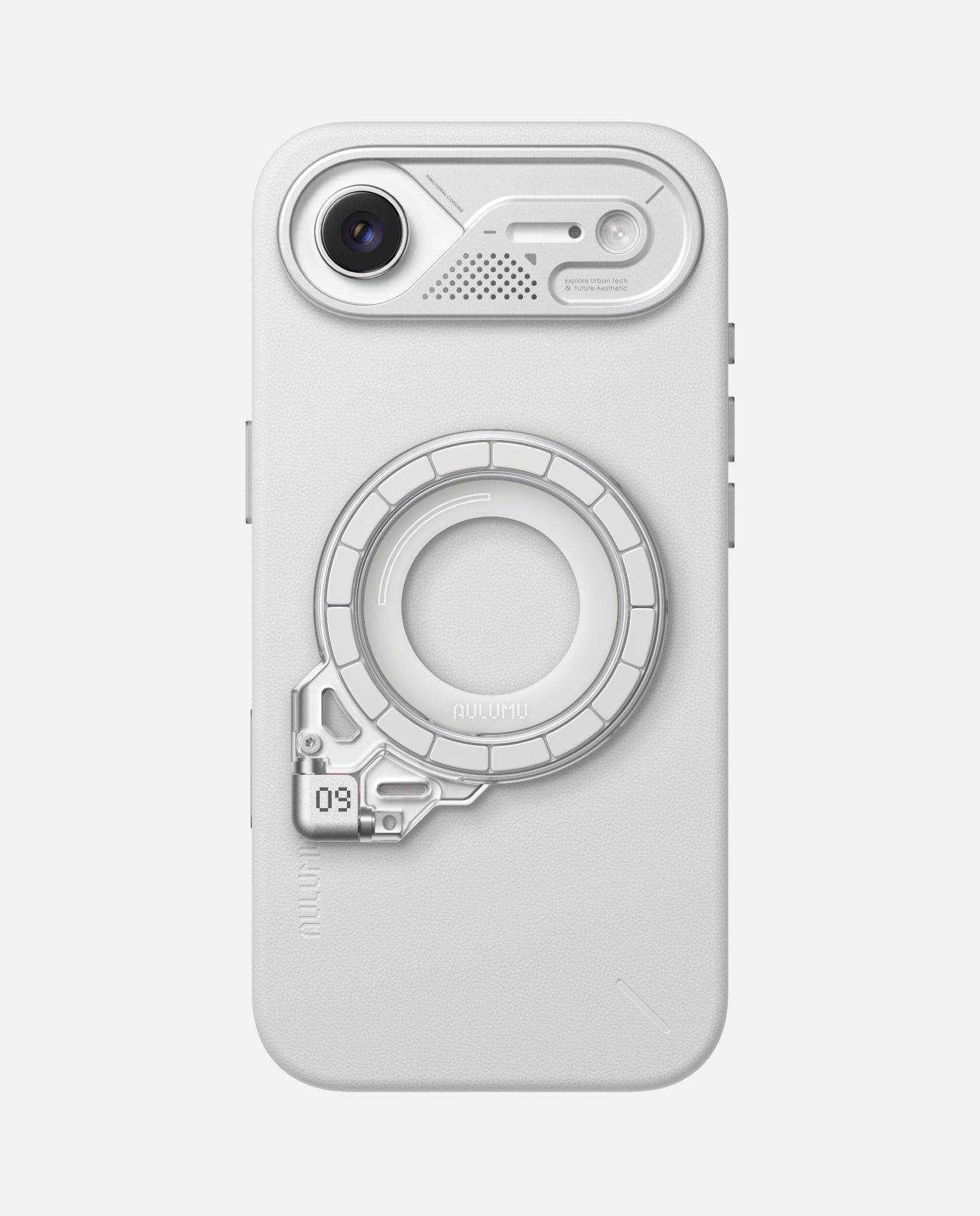 A17 iPhone 17 Series Vegan Leather Case & G09 Ghost Infinite 360° Magnetic Stand