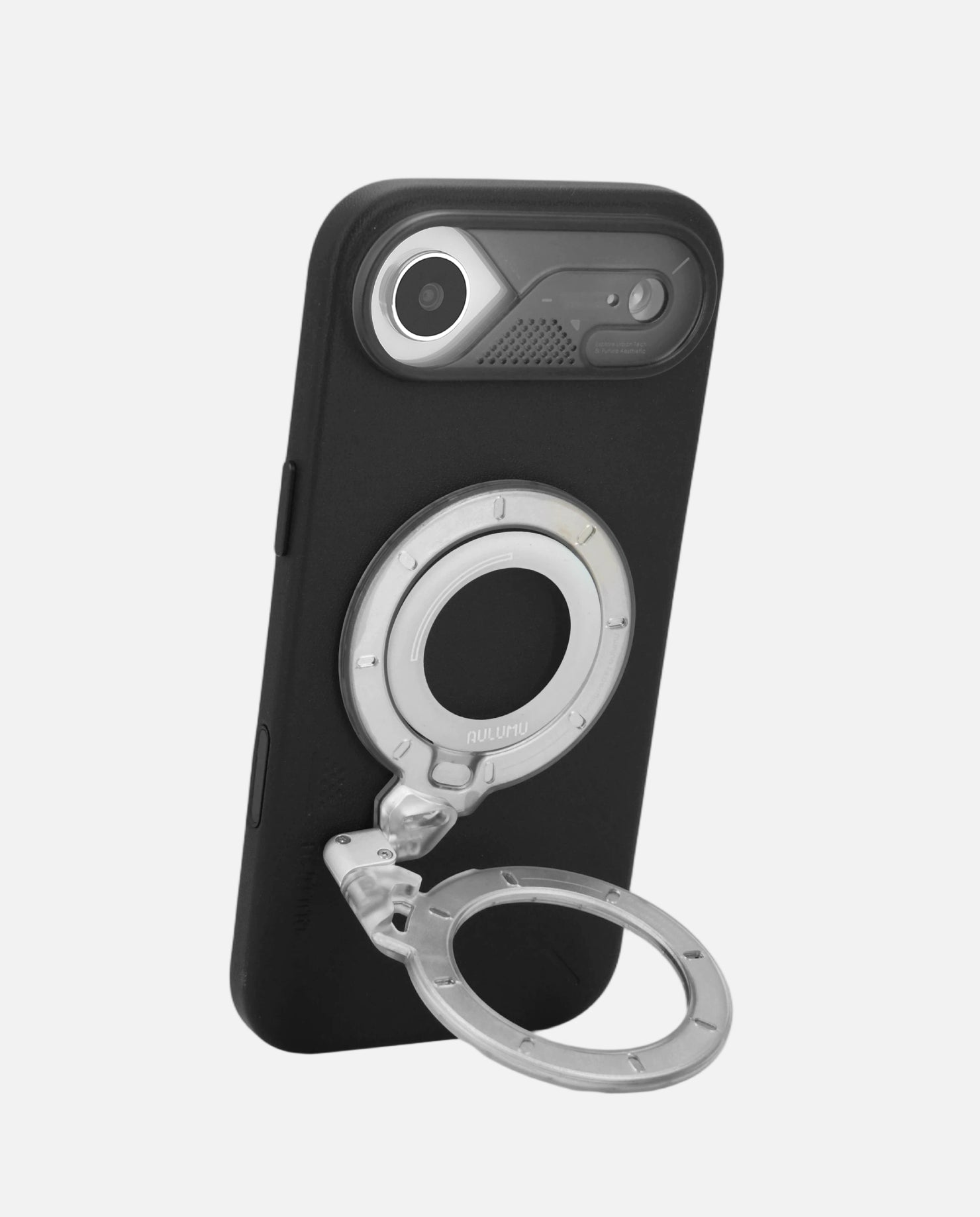 A17 iPhone 17 Series Vegan Leather Case & G09 Ghost Infinite 360° Magnetic Stand