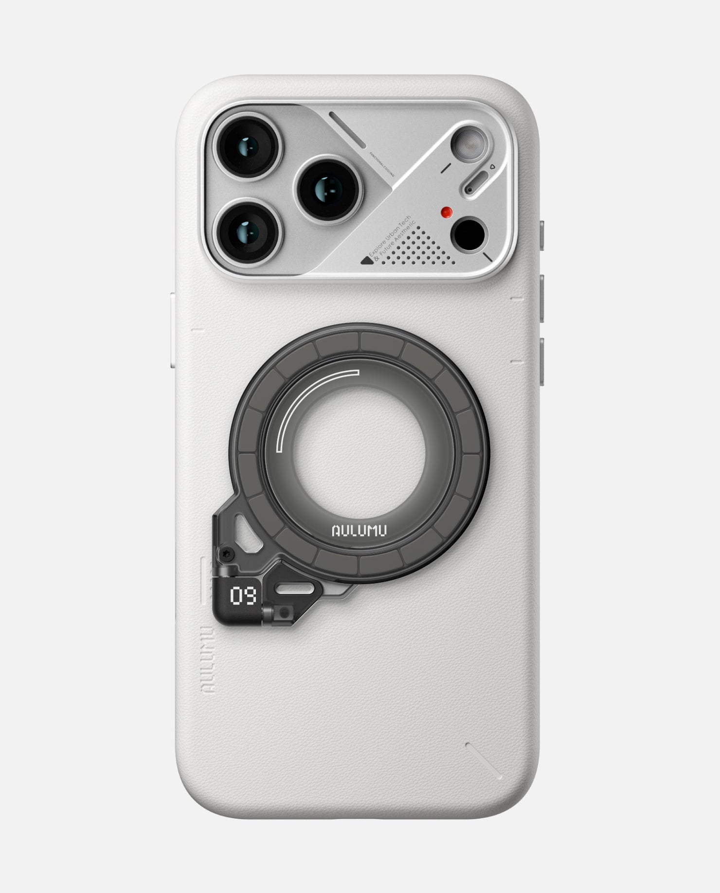 A17 iPhone 17 Series Vegan Leather Case & G09 Ghost Infinite 360° Magnetic Stand
