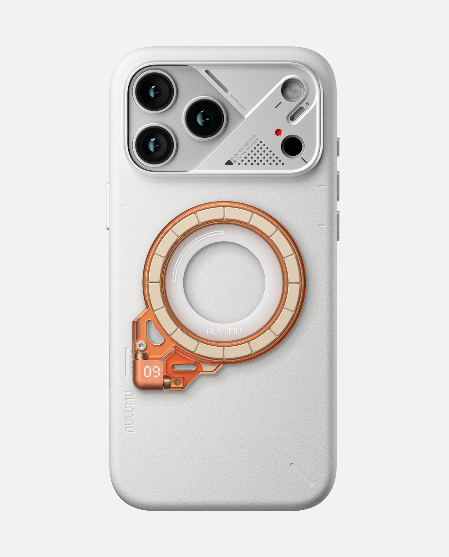 A17 iPhone 17 Series Vegan Leather Case & G09 Ghost Infinite 360° Magnetic Stand