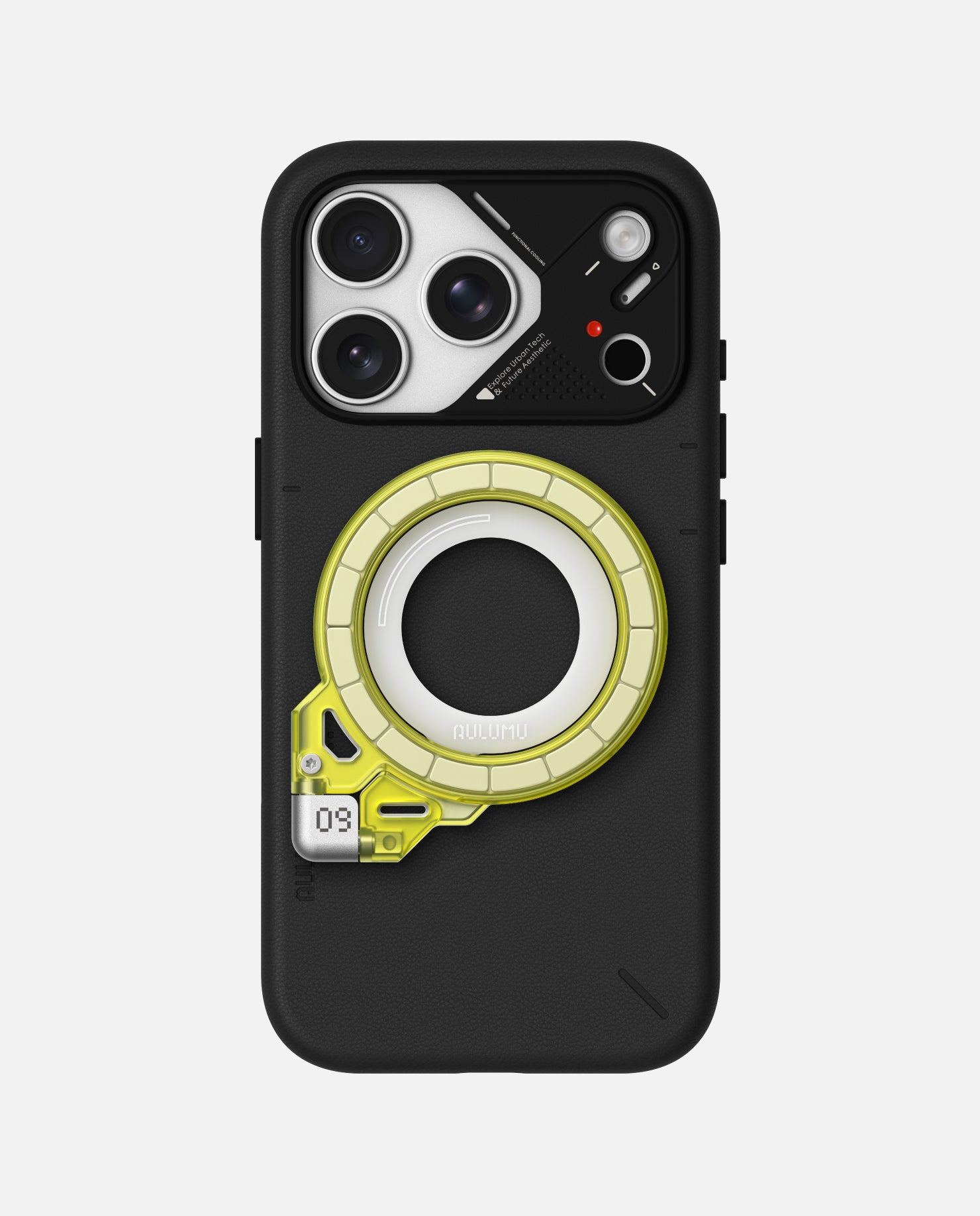 A17 iPhone 17 Series Vegan Leather Case & G09 Ghost Infinite 360° Magnetic Stand