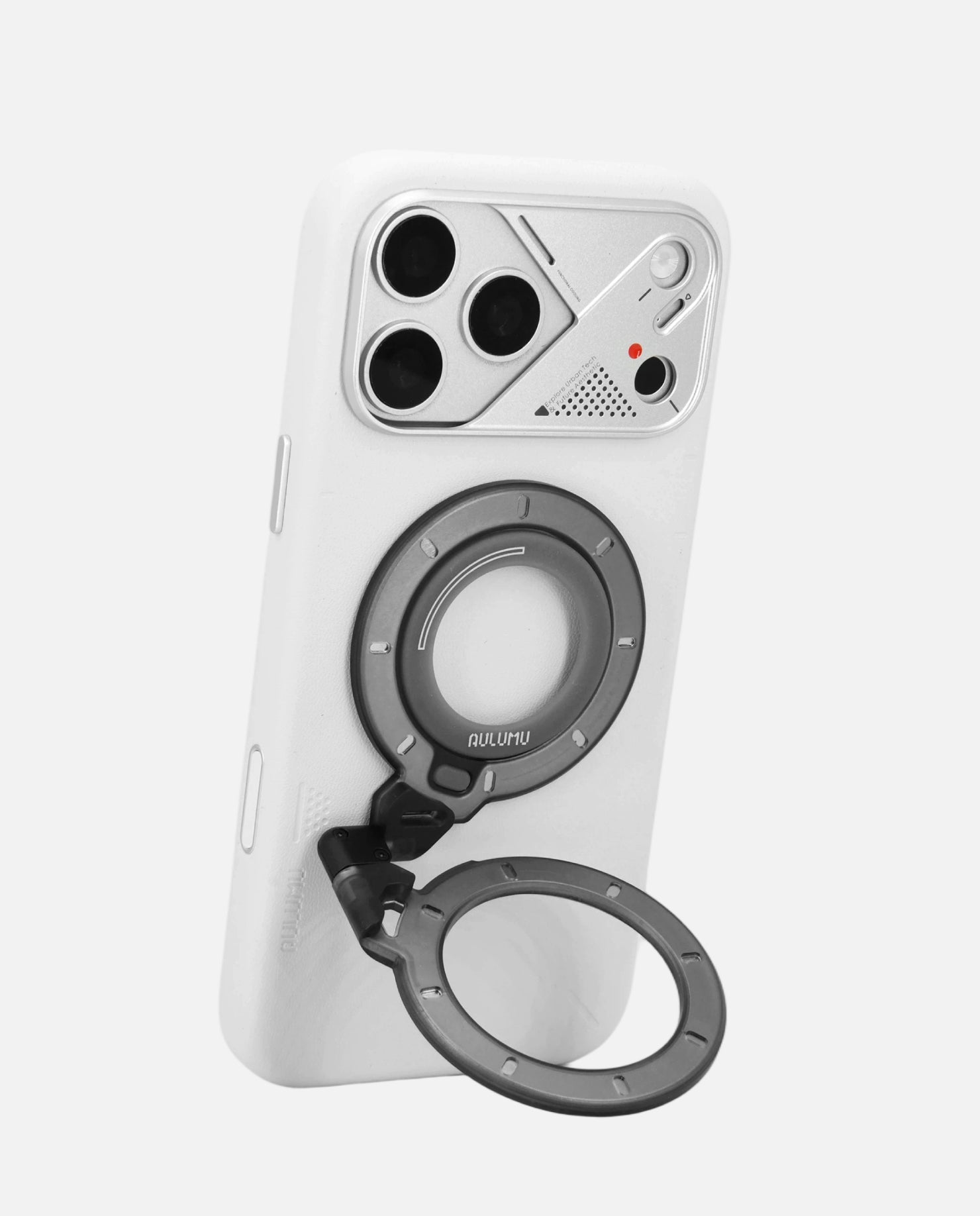 A17 iPhone 17 Series Vegan Leather Case & G09 Ghost Infinite 360° Magnetic Stand