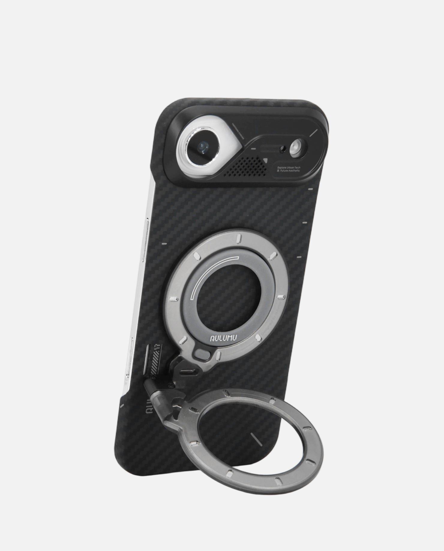 A17 iPhone 17 Series Aramid Fiber Case & G09 Ghost Infinite 360° Magnetic Stand