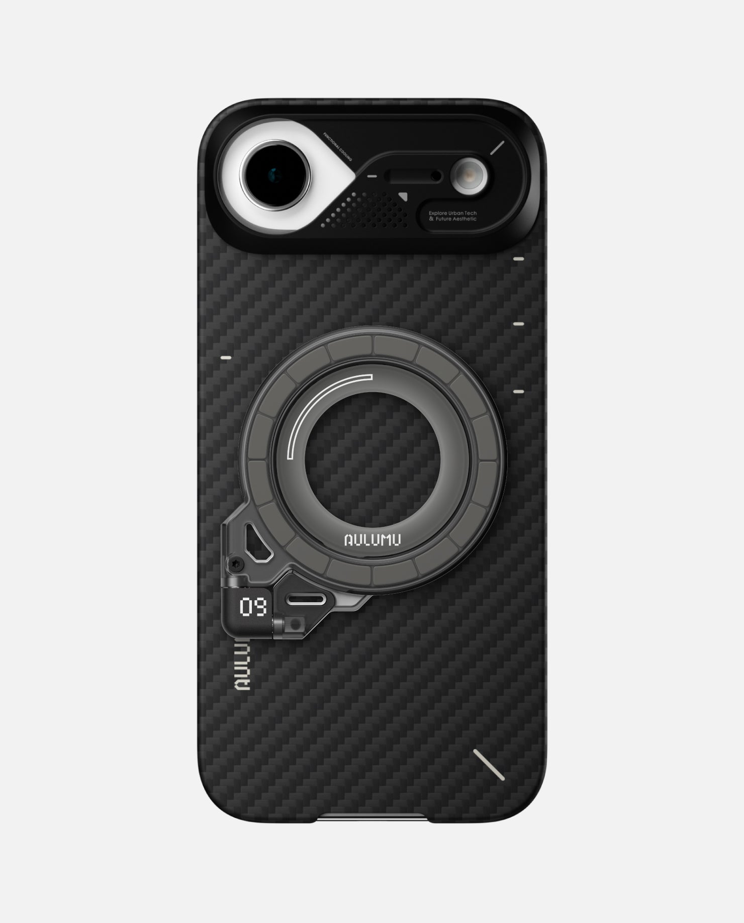 A17 iPhone 17 Series Aramid Fiber Case & G09 Ghost Infinite 360° Magnetic Stand