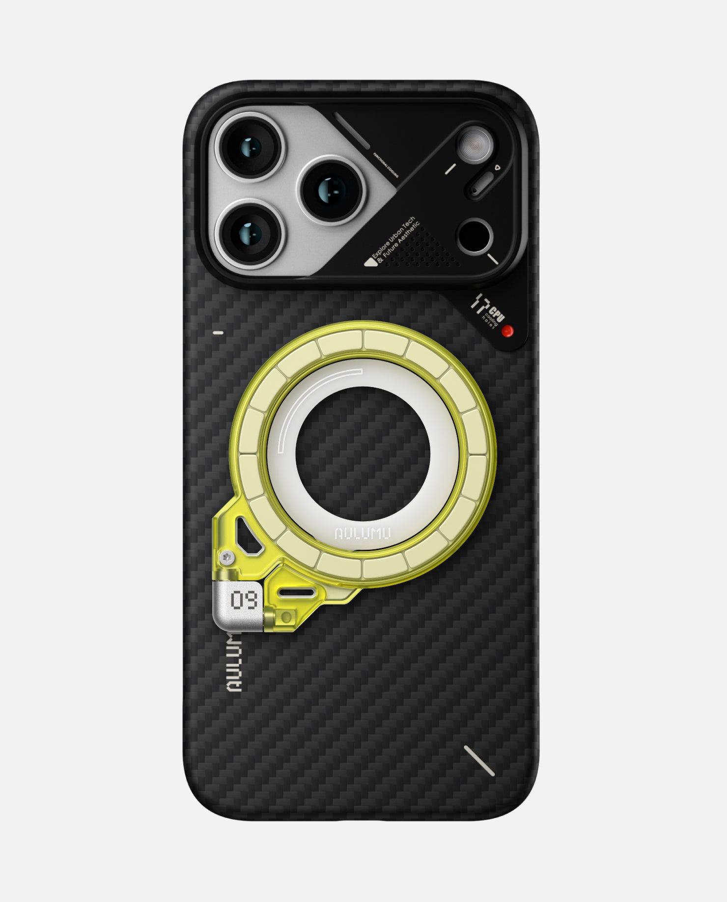 A17 iPhone 17 Series Aramid Fiber Case & G09 Ghost Infinite 360° Magnetic Stand