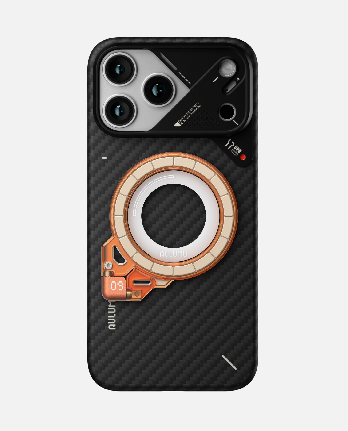 A17 iPhone 17 Series Aramid Fiber Case & G09 Ghost Infinite 360° Magnetic Stand