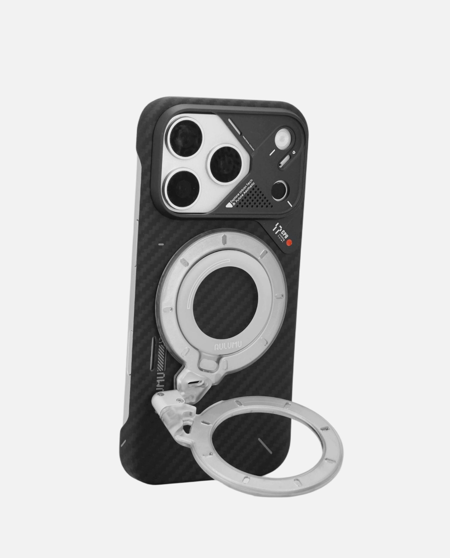 A17 iPhone 17 Series Aramid Fiber Case & G09 Ghost Infinite 360° Magnetic Stand