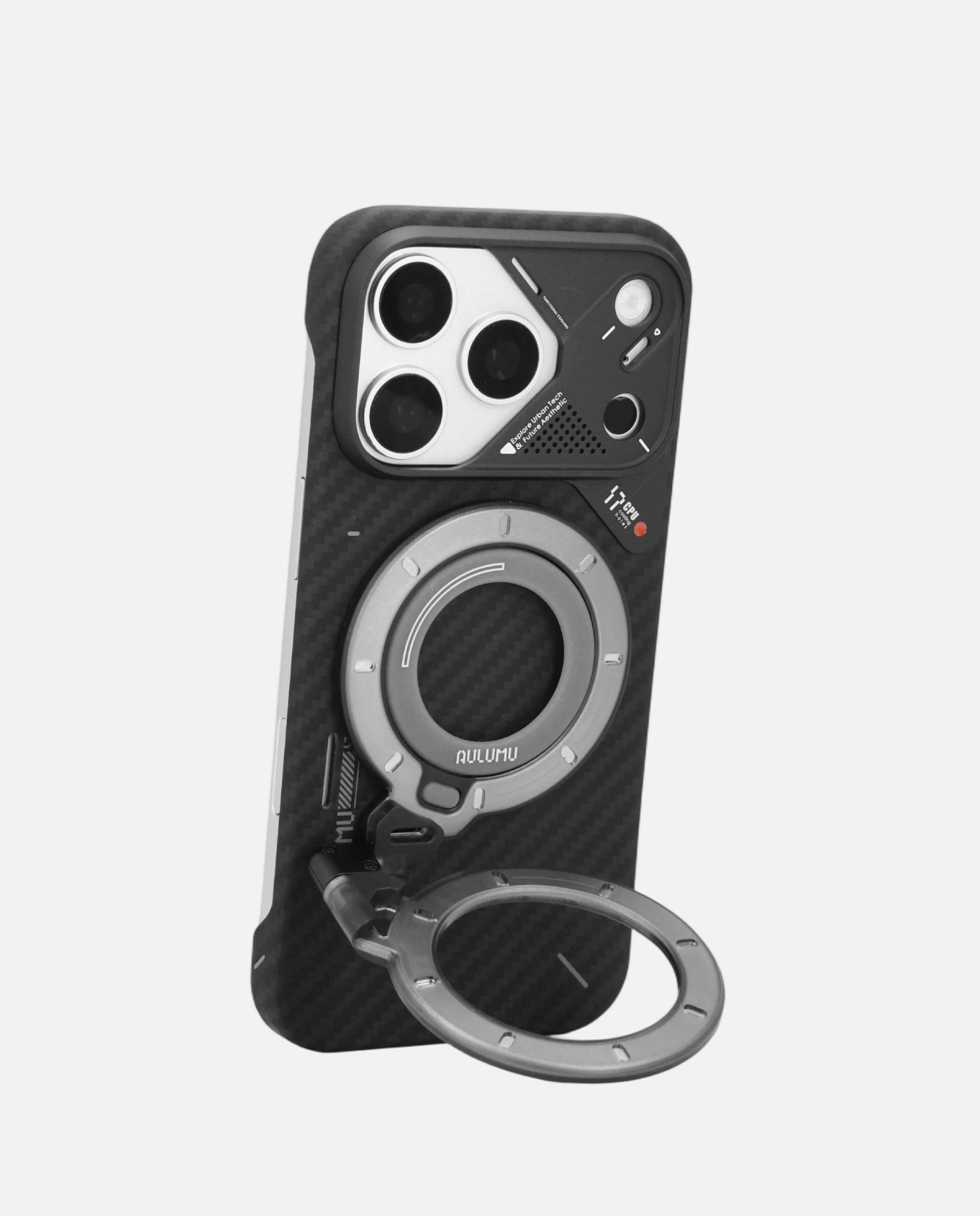A17 iPhone 17 Series Aramid Fiber Case & G09 Ghost Infinite 360° Magnetic Stand