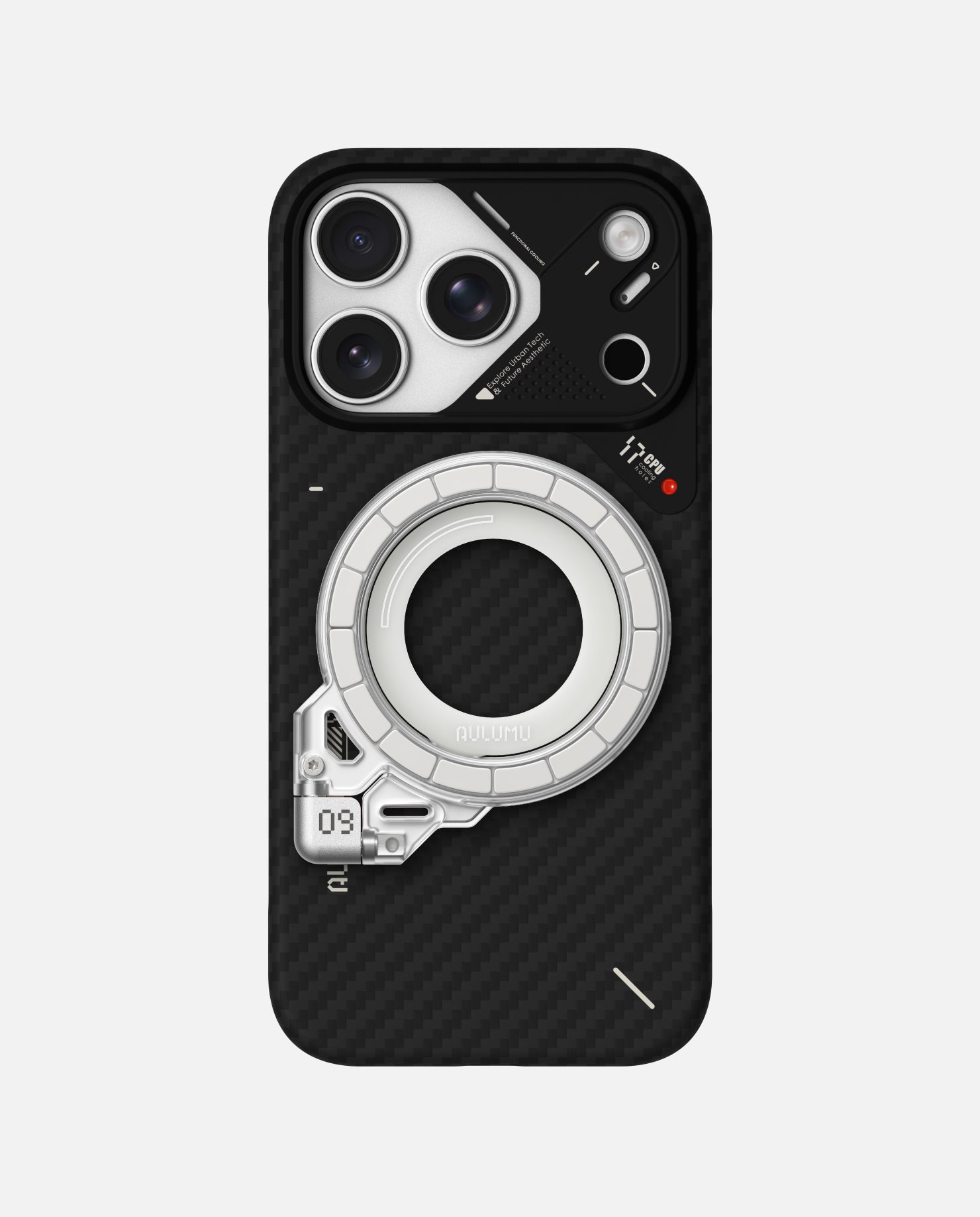A17 iPhone 17 Series Aramid Fiber Case & G09 Ghost Infinite 360° Magnetic Stand