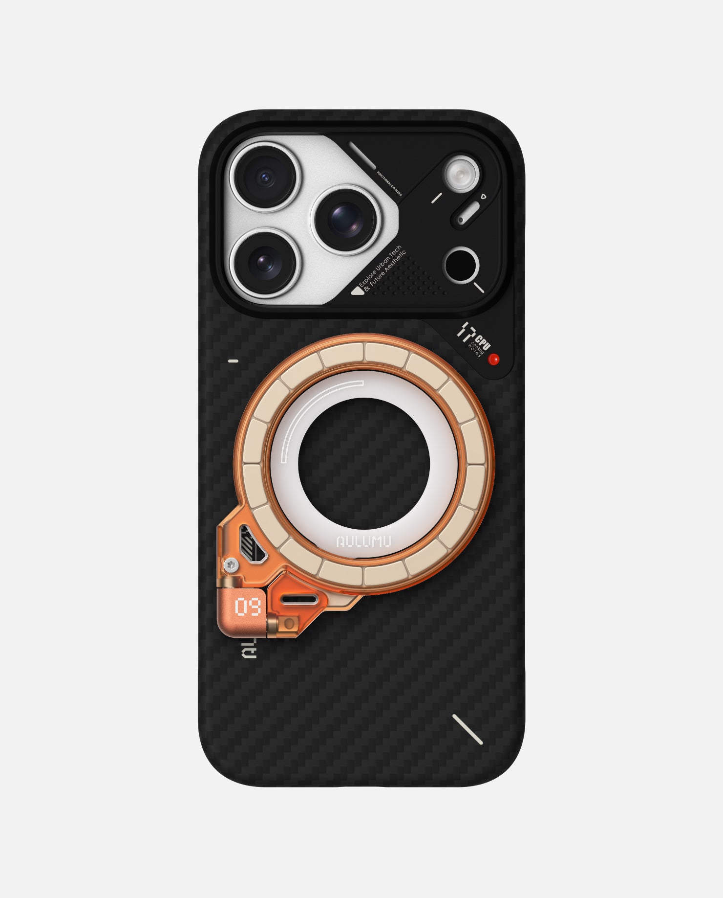 A17 iPhone 17 Series Aramid Fiber Case & G09 Ghost Infinite 360° Magnetic Stand