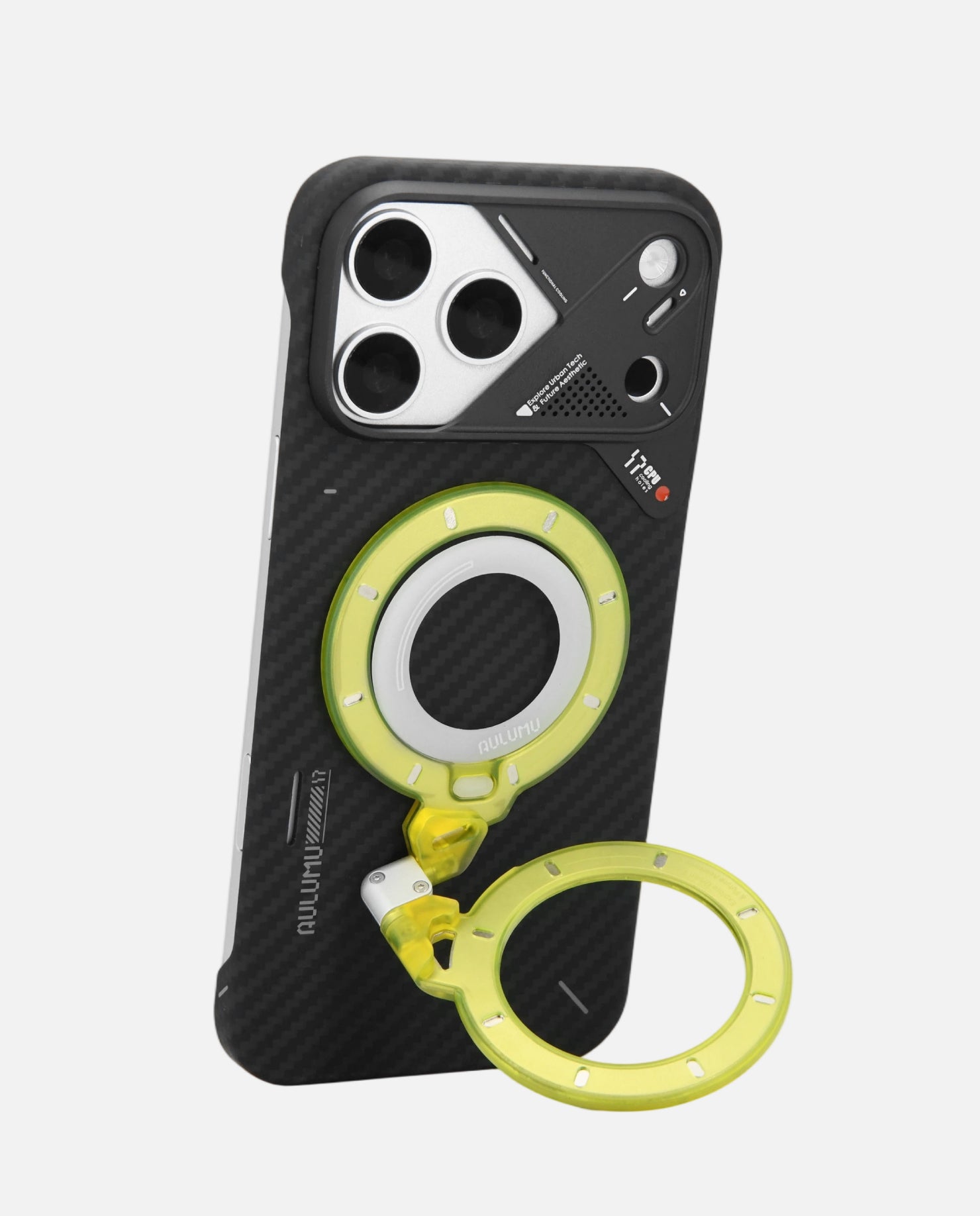 A17 iPhone 17 Series Aramid Fiber Case & G09 Ghost Infinite 360° Magnetic Stand