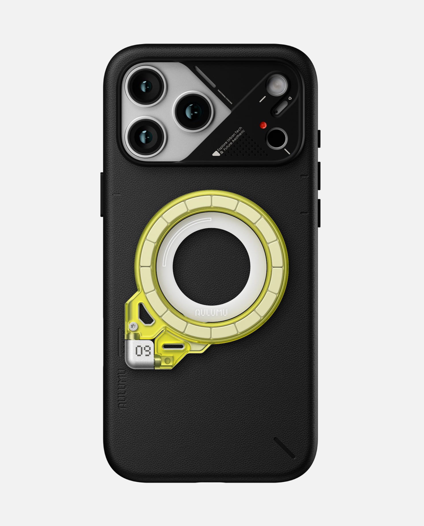 A17 iPhone 17 Series Vegan Leather Case & G09 Ghost Infinite 360° Magnetic Stand