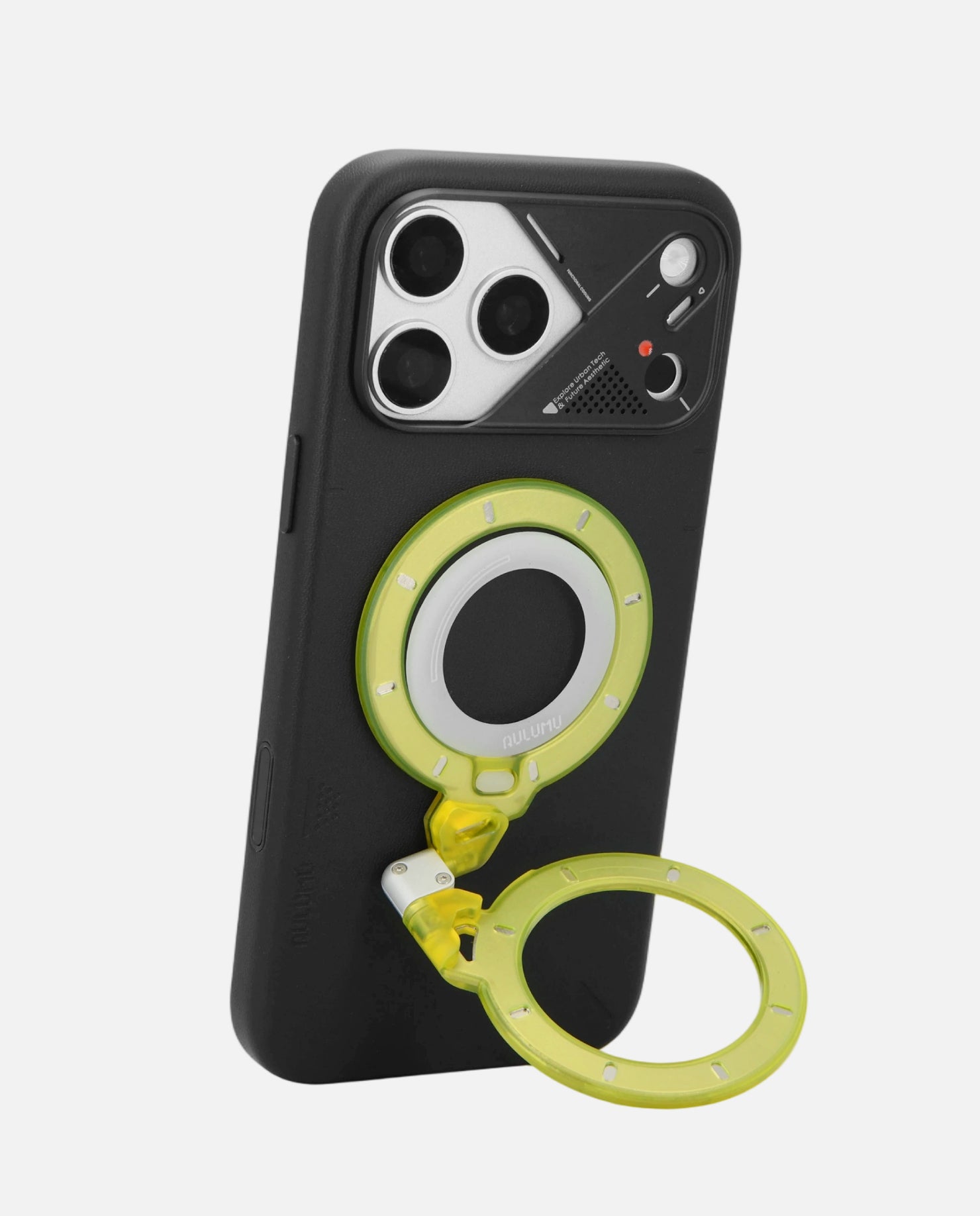 A17 iPhone 17 Series Vegan Leather Case & G09 Ghost Infinite 360° Magnetic Stand