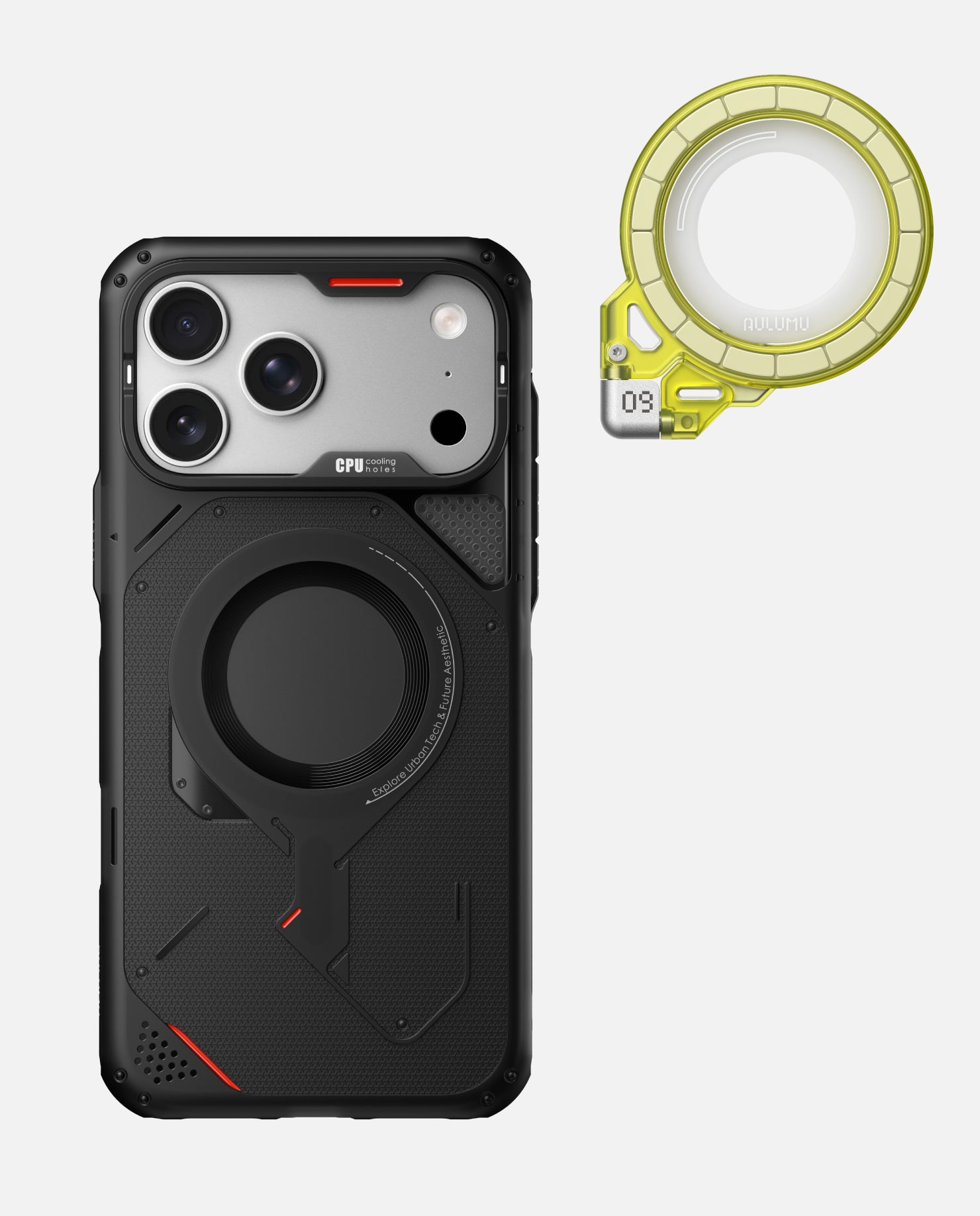A17 iPhone 17 Series Rugged Outdoor Case & G09 Ghost Infinite 360° Magnetic Stand