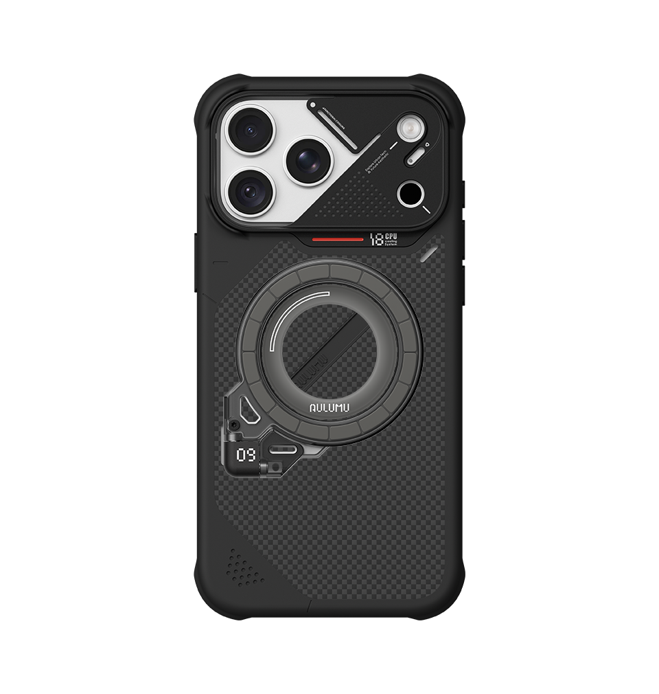 A18 Armor Shockproof Aramid Fiber Case for iPhone 18/17 Series & G09 Ghost Infinite 360° Magnetic Stand