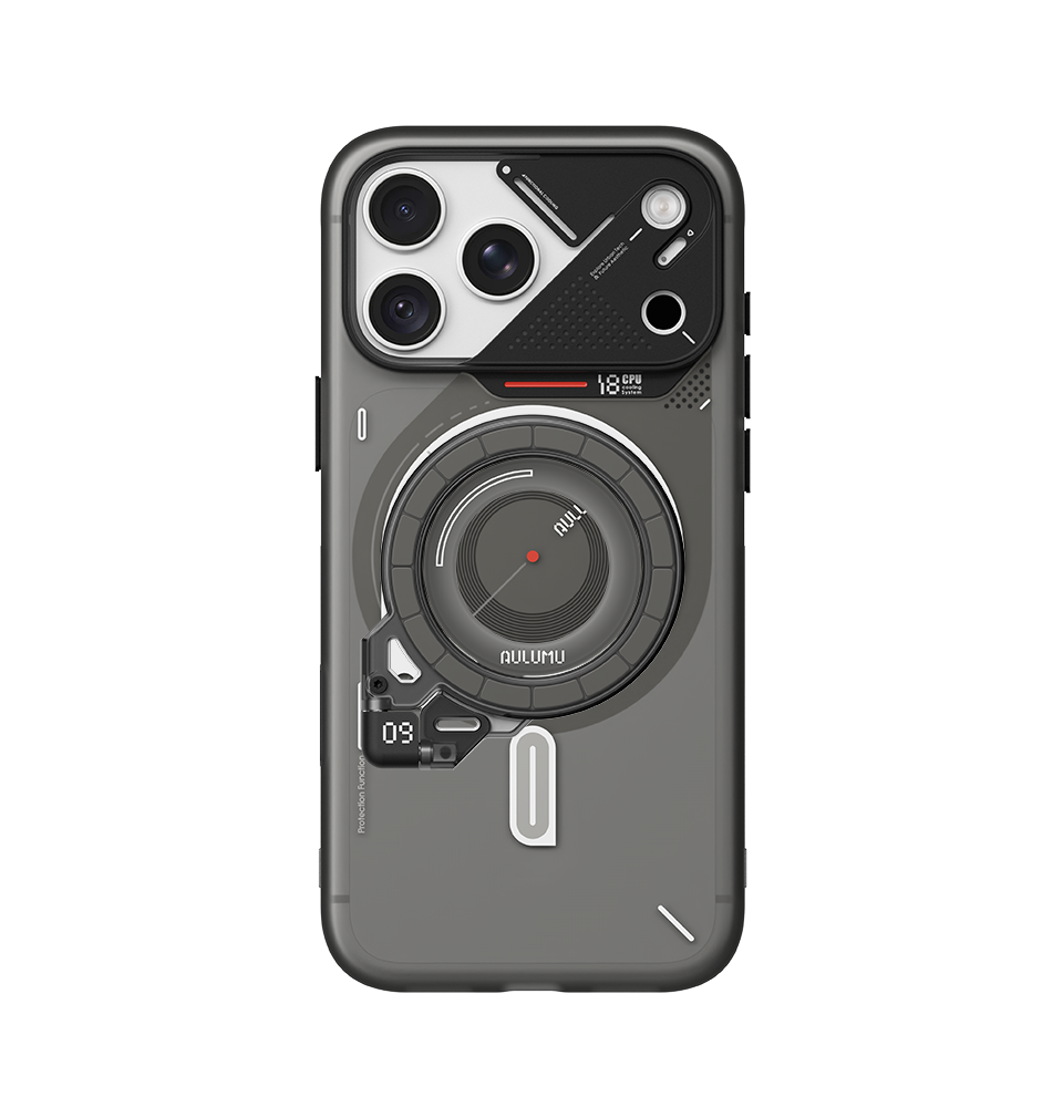 A18 iPhone 18/17 Series Frosted Case & G09 Ghost Infinite 360° Magnetic Stand