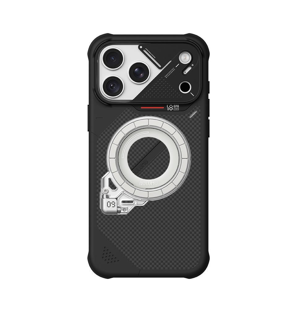 A18 Armor Shockproof Aramid Fiber Case for iPhone 18/17 Series & G09 Ghost Infinite 360° Magnetic Stand