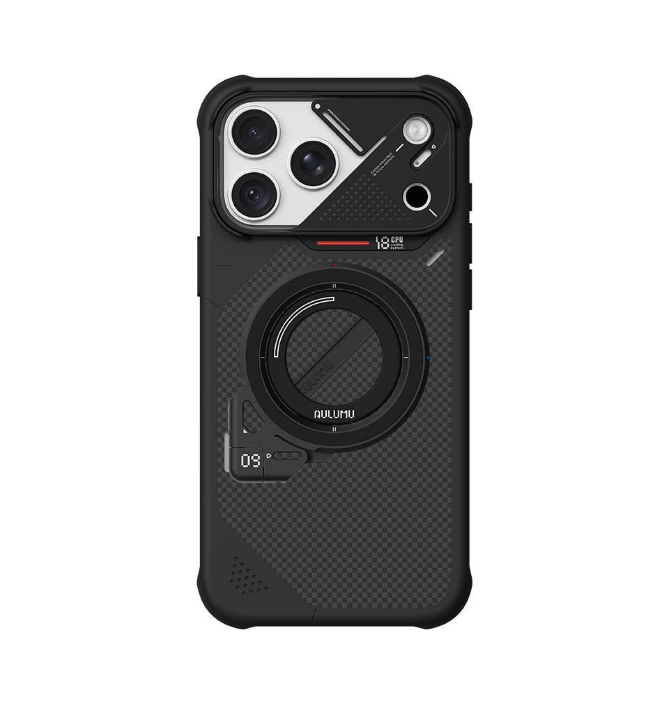 A18 iPhone 18/17 Series Armor Shockproof Aramid Fiber Case & G09 Infinite 360° Magnetic Stand