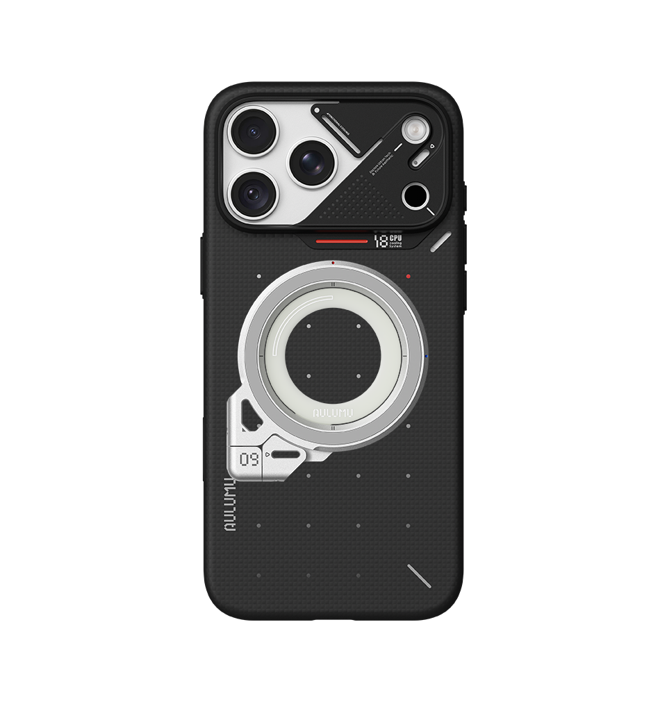 A18 iPhone 18/17 Series Ultra Slim Particle Aramid Fiber Case & G09 Infinite 360° Magnetic Stand
