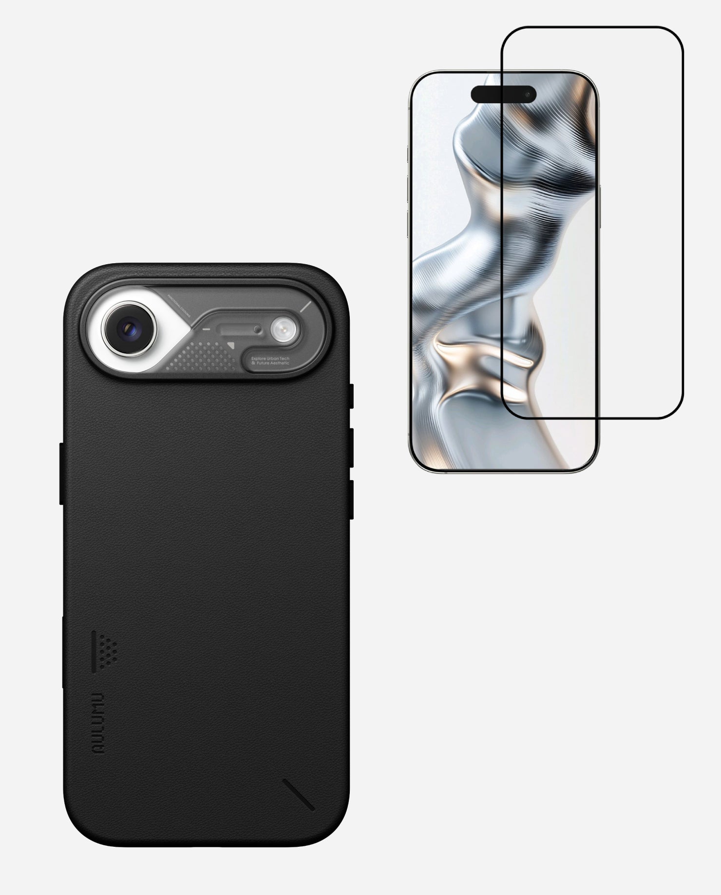 A17 Vegan Leather Case for iPhone 17 Series & AF01 Crystal Clear Screen Protector