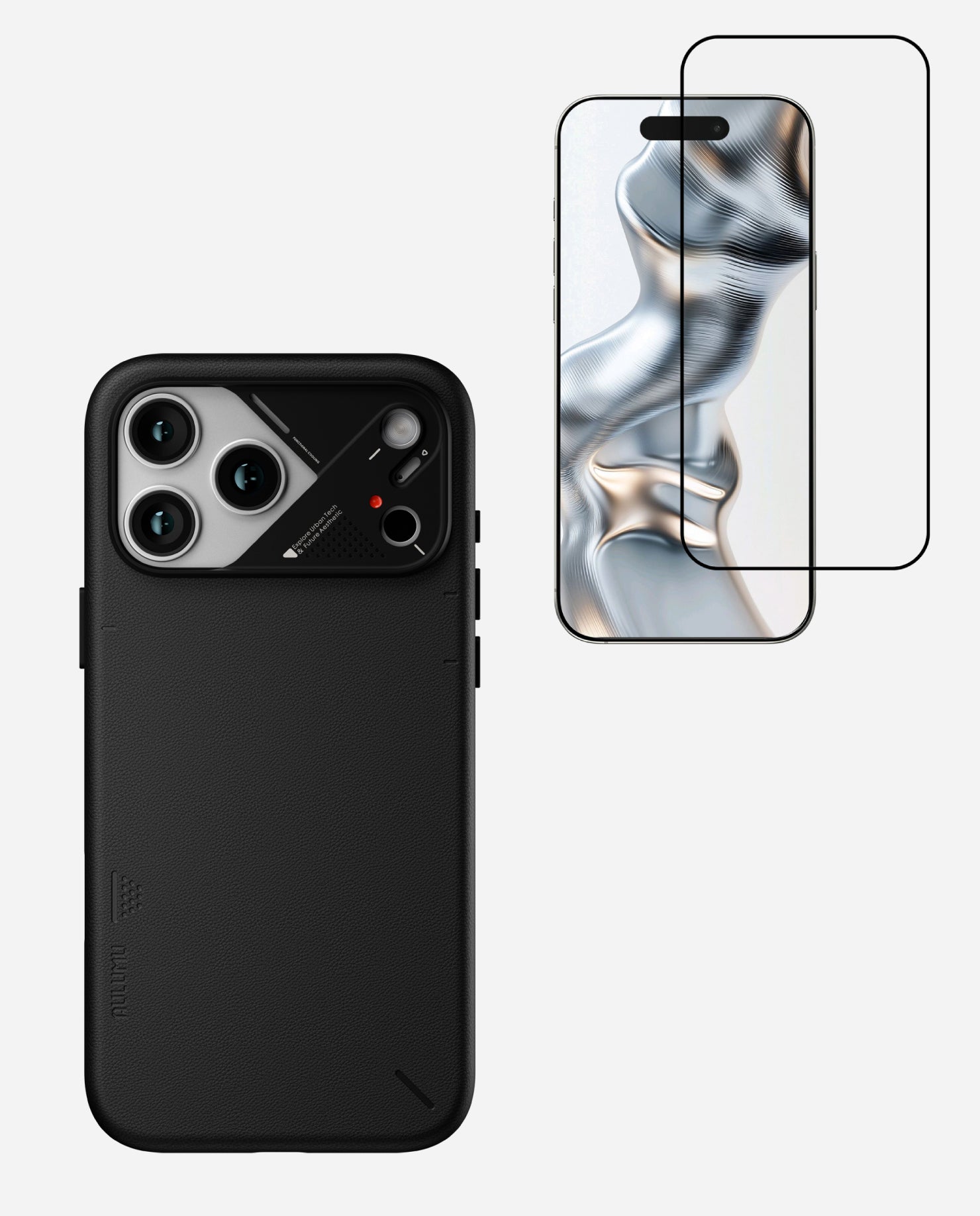 A17 Vegan Leather Case for iPhone 17 Series & AF01 Crystal Clear Screen Protector