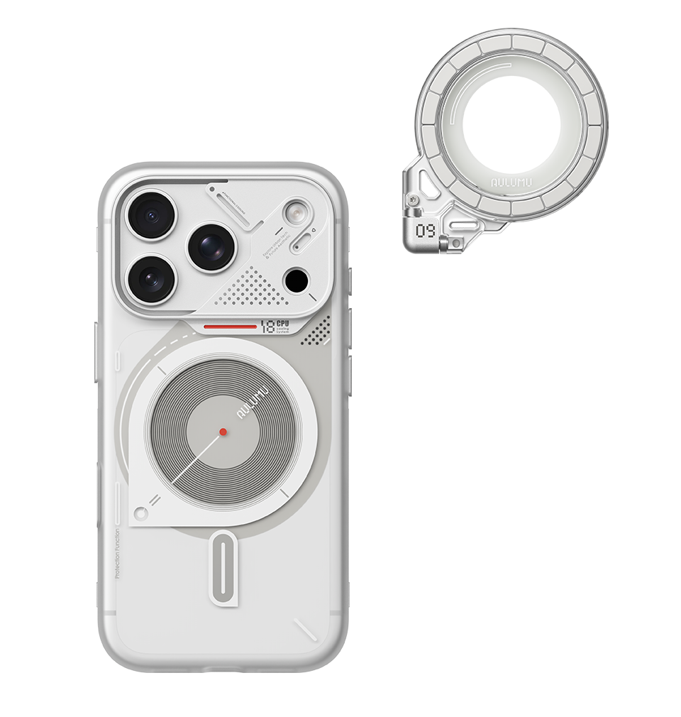 A18 iPhone 18/17 Series Frosted Case & G09 Ghost Infinite 360° Magnetic Stand
