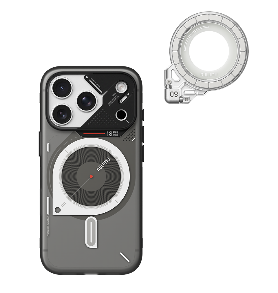 A18 iPhone 18/17 Series Frosted Case & G09 Ghost Infinite 360° Magnetic Stand