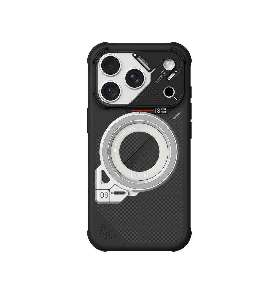A18 iPhone 18/17 Series Armor Shockproof Aramid Fiber Case & G09 Infinite 360° Magnetic Stand