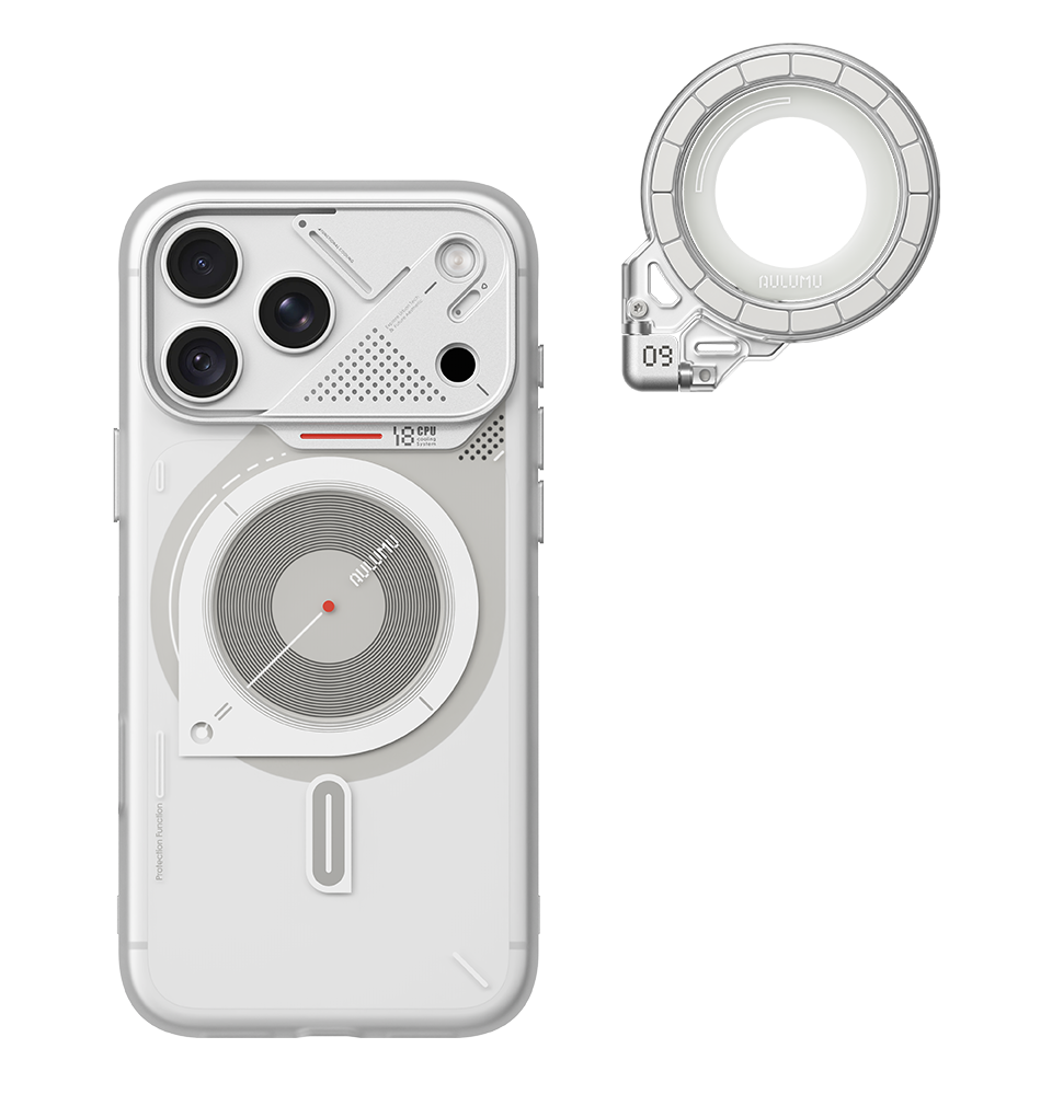 A18 iPhone 18/17 Series Frosted Case & G09 Ghost Infinite 360° Magnetic Stand