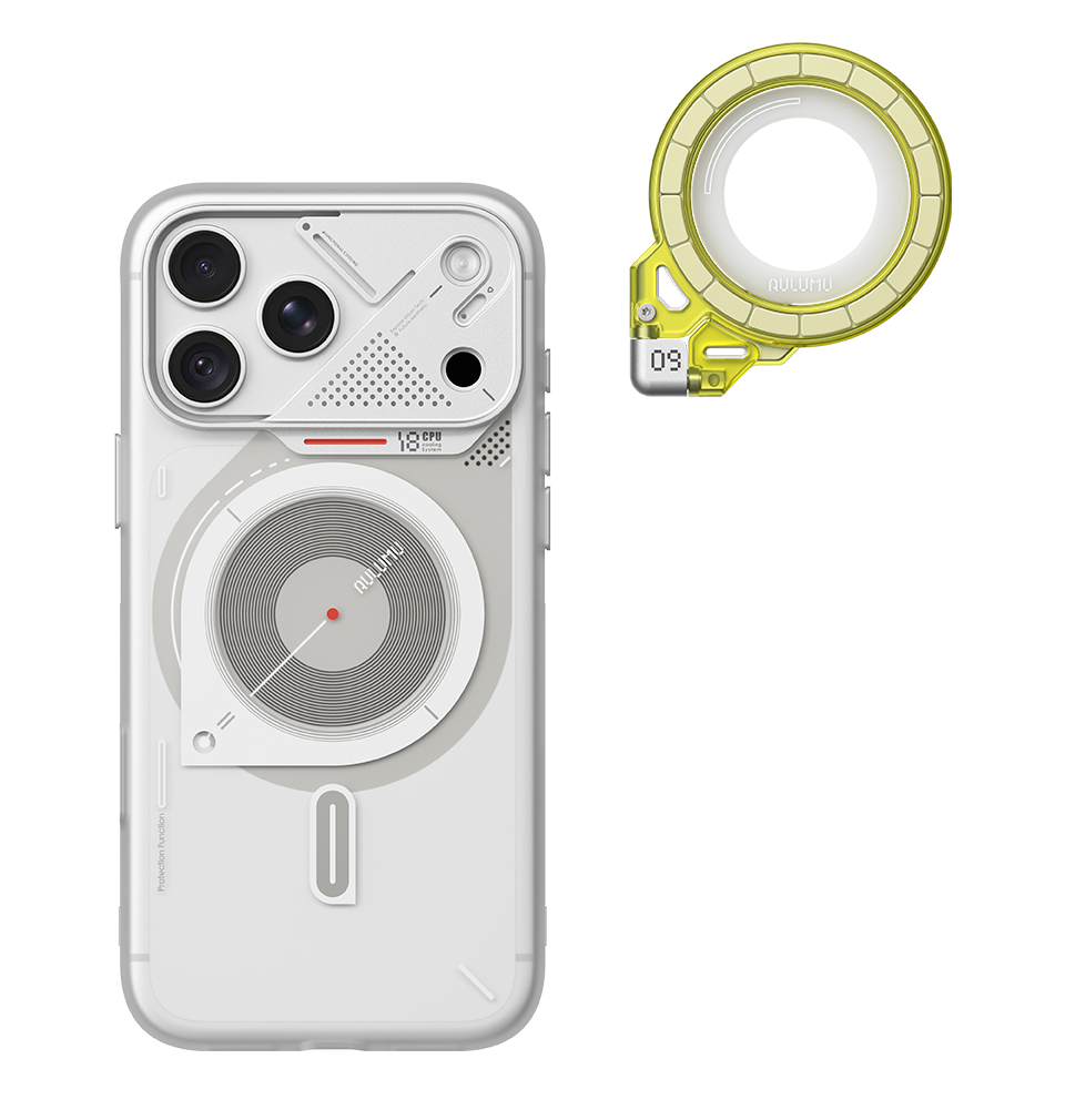A18 iPhone 18/17 Series Frosted Case & G09 Ghost Infinite 360° Magnetic Stand