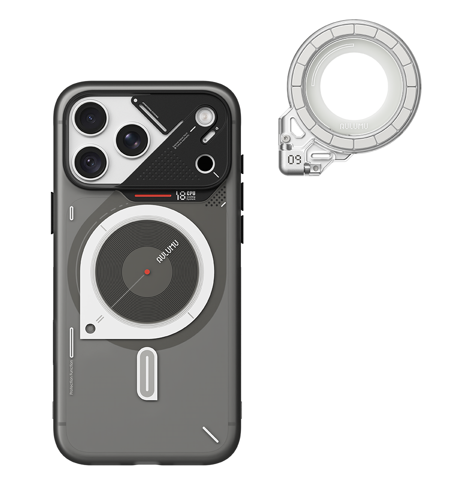 A18 iPhone 18/17 Series Frosted Case & G09 Ghost Infinite 360° Magnetic Stand