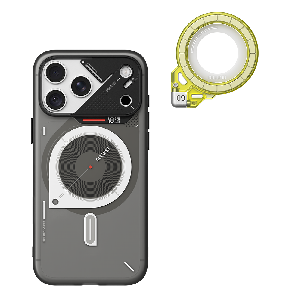 A18 iPhone 18/17 Series Frosted Case & G09 Ghost Infinite 360° Magnetic Stand