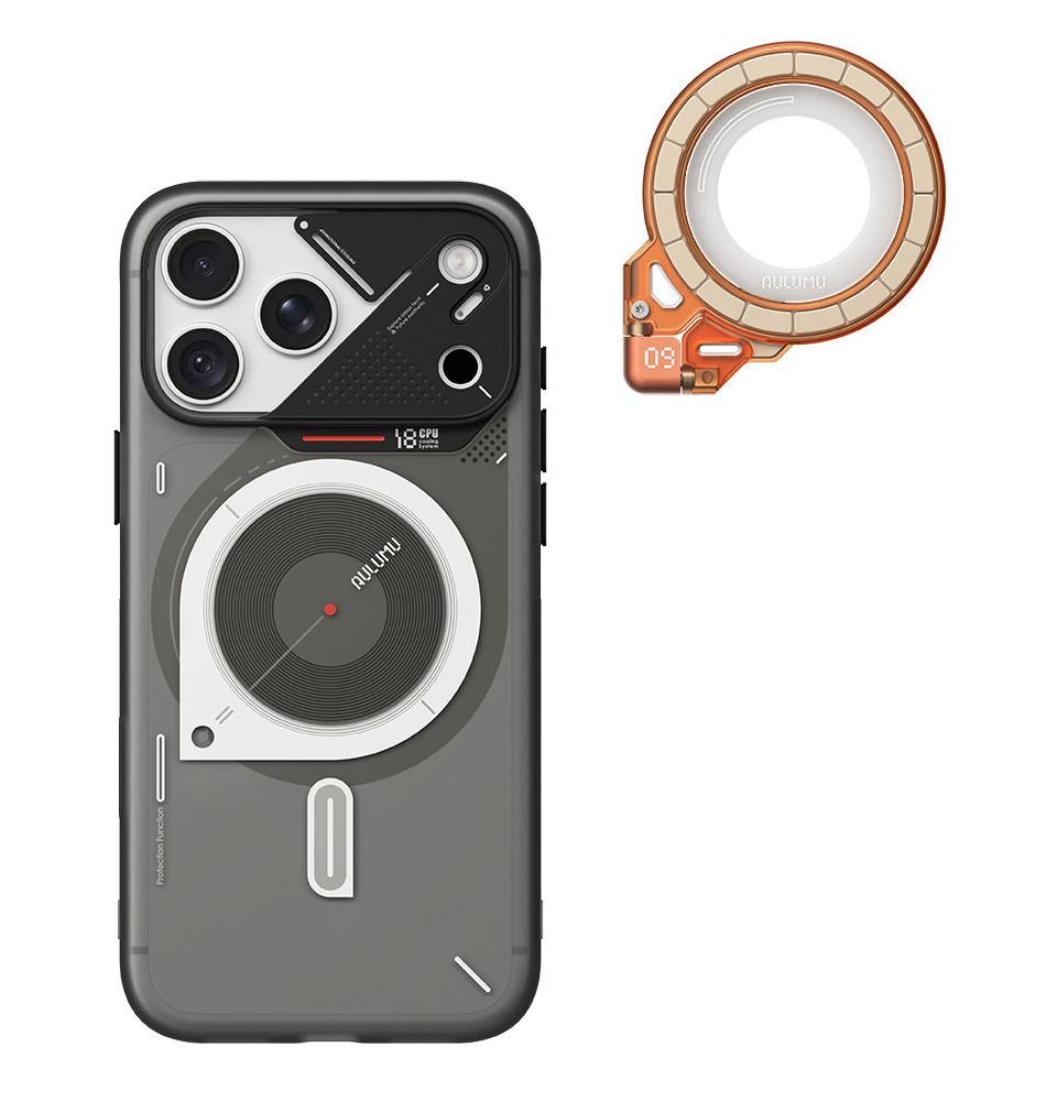A18 iPhone 18/17 Series Frosted Case & G09 Ghost Infinite 360° Magnetic Stand