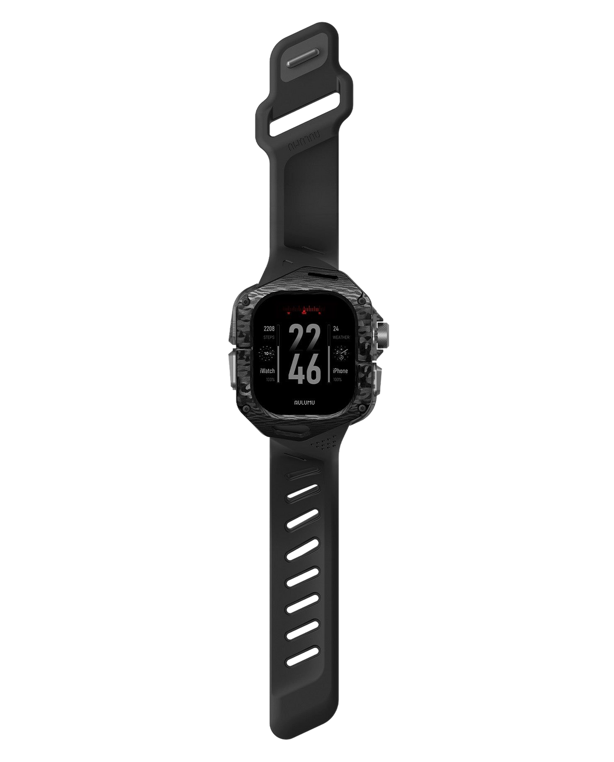 A01 Case with Band for Apple Watch Ultra 1/2/3 | Carbon Fiber Cover | FKM Band